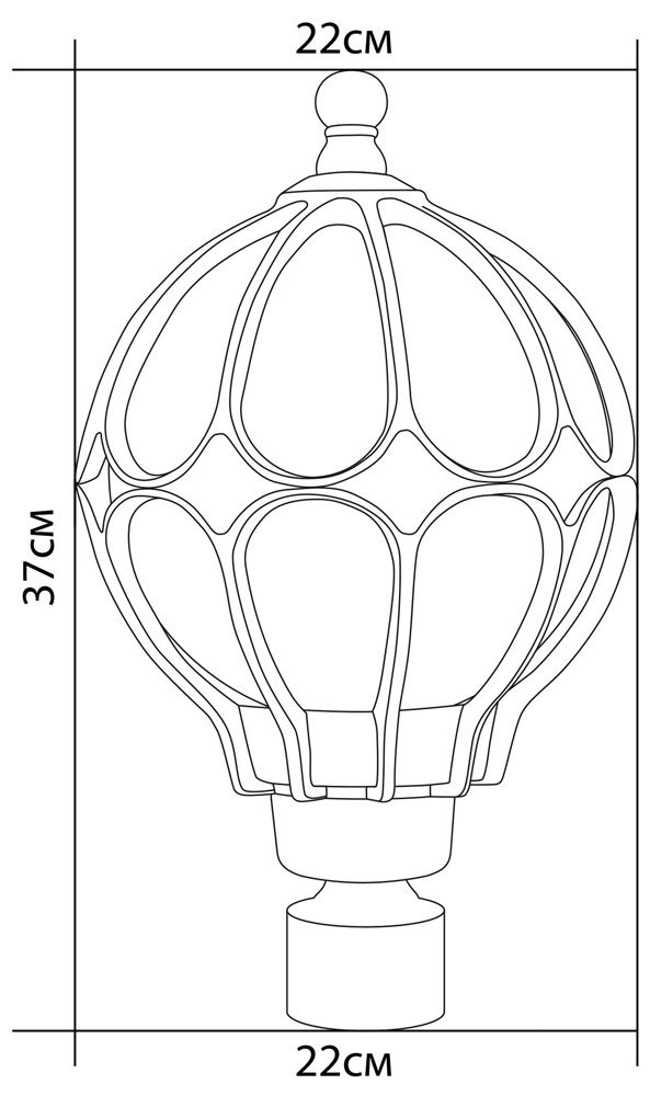Светильник садово-парковый Feron PL3803  круглый на столб 60W 230V E27, черное золото Светильник садово-парковый Feron PL3803  круглый на столб 60W 230V E27, черное золото