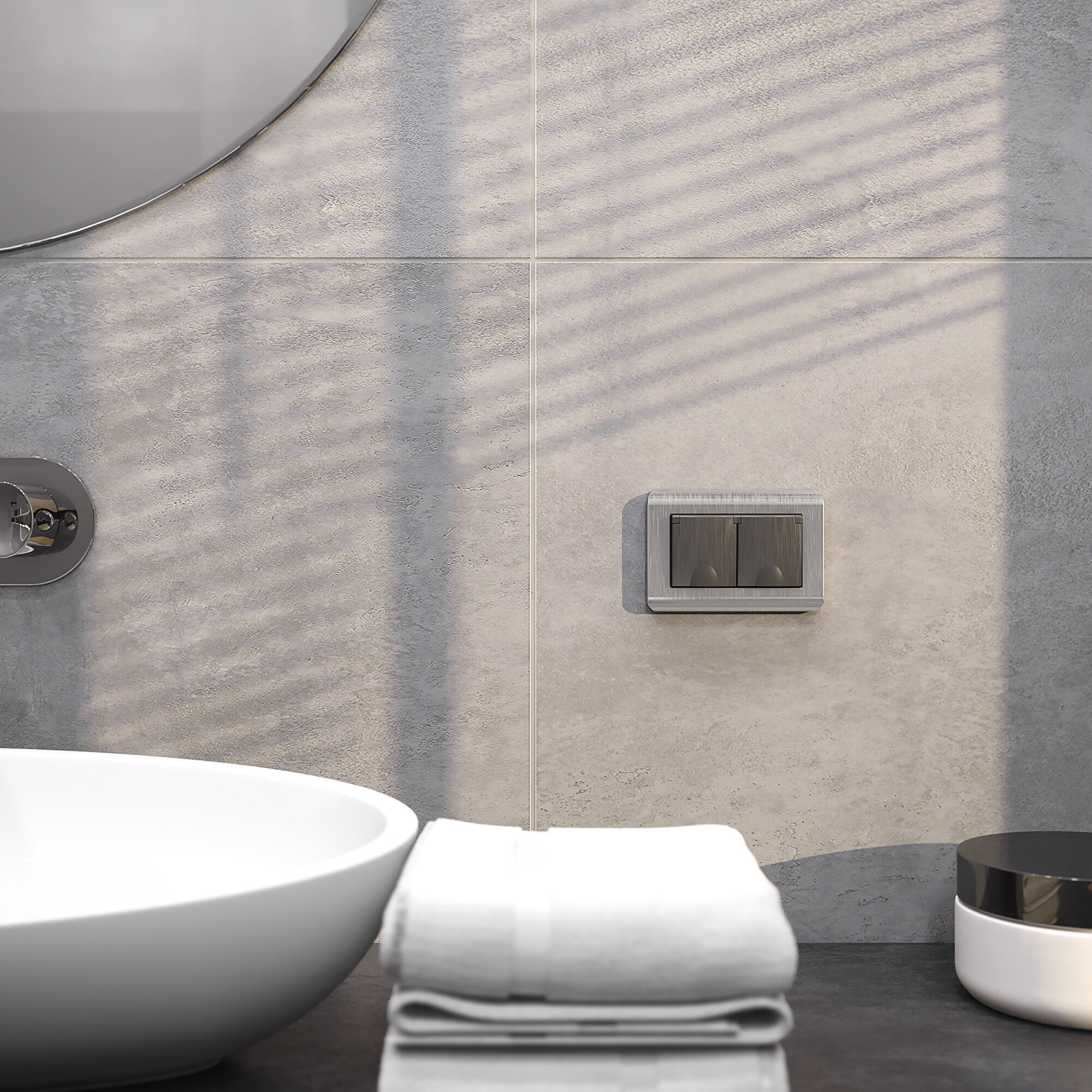 Рамка WERKEL Stream для двойной розетки (серебряный) WL12-Frame-01-DBL / W0082106 / a041872