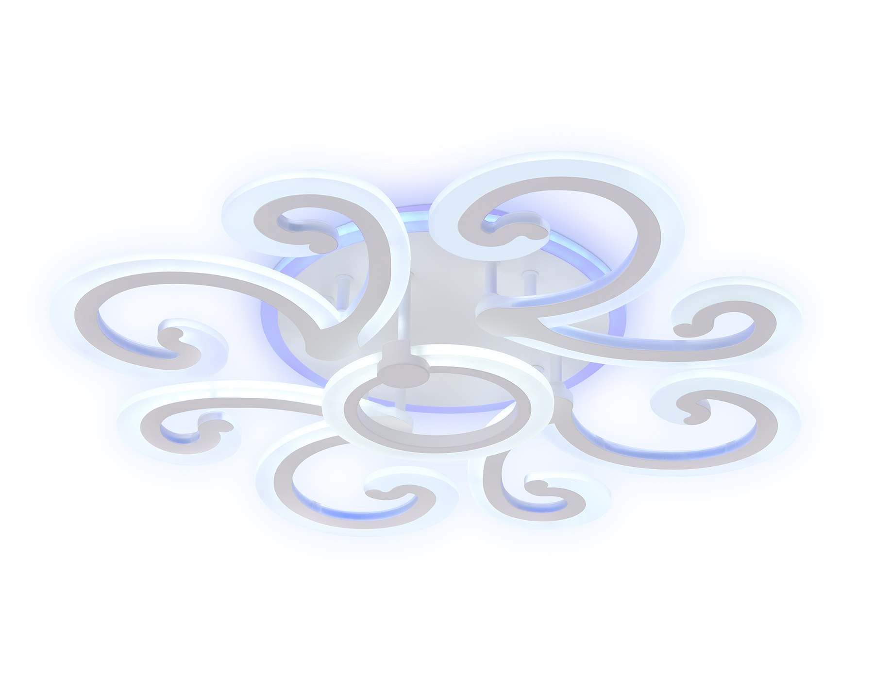 Потолочный светодиодный светильник с пультом Ambrella FA5143/8+1 WH белый 112W D620*130 (ПДУ РАДИО 2.4G)