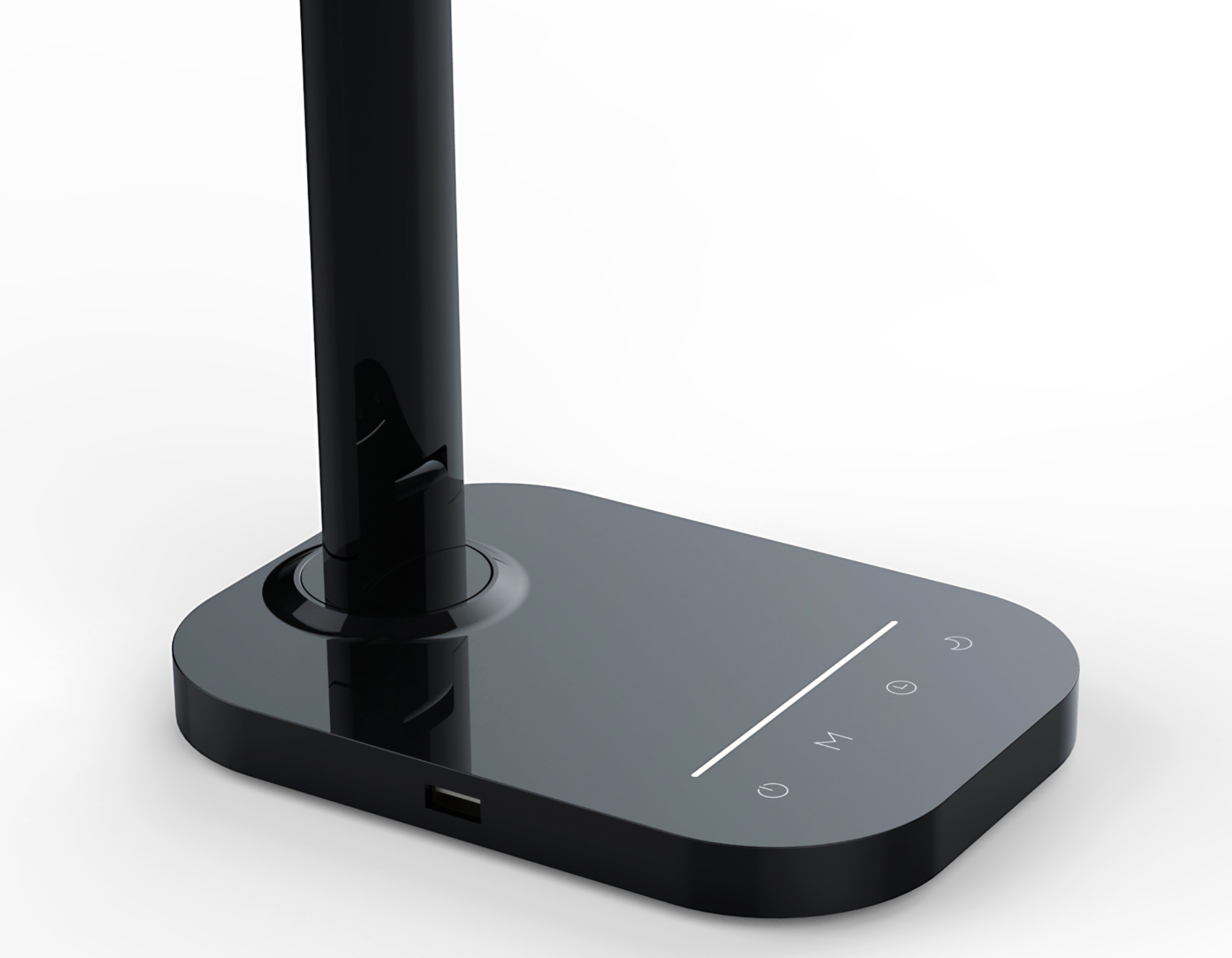 Светодиодная настольная лампа с USB портом и таймером Ambrella DE445 BK черный LED 3000-6400K 7W