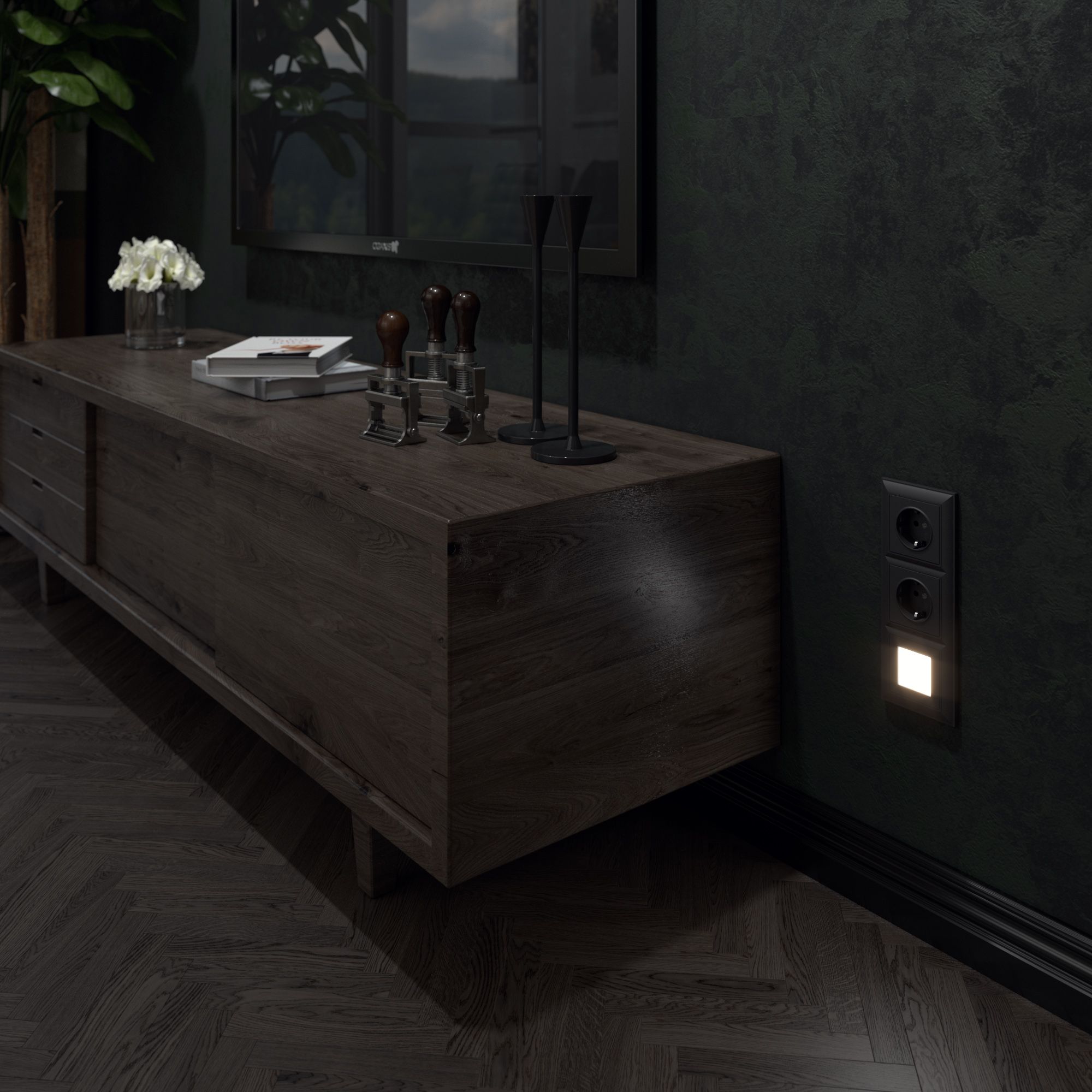 Встраиваемая LED подсветка Werkel WL08-BL-03-LED (черный) / W1154308 / a045384