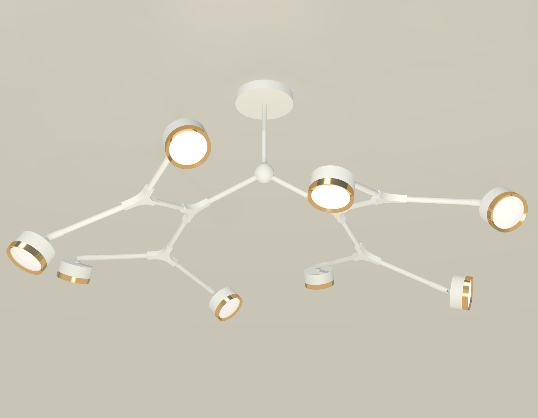 Подвесной светильтник Ambrella XB9059152/8 SWH/PYG белый песок/золото желтое полированное GX53 (C9059, N8124)