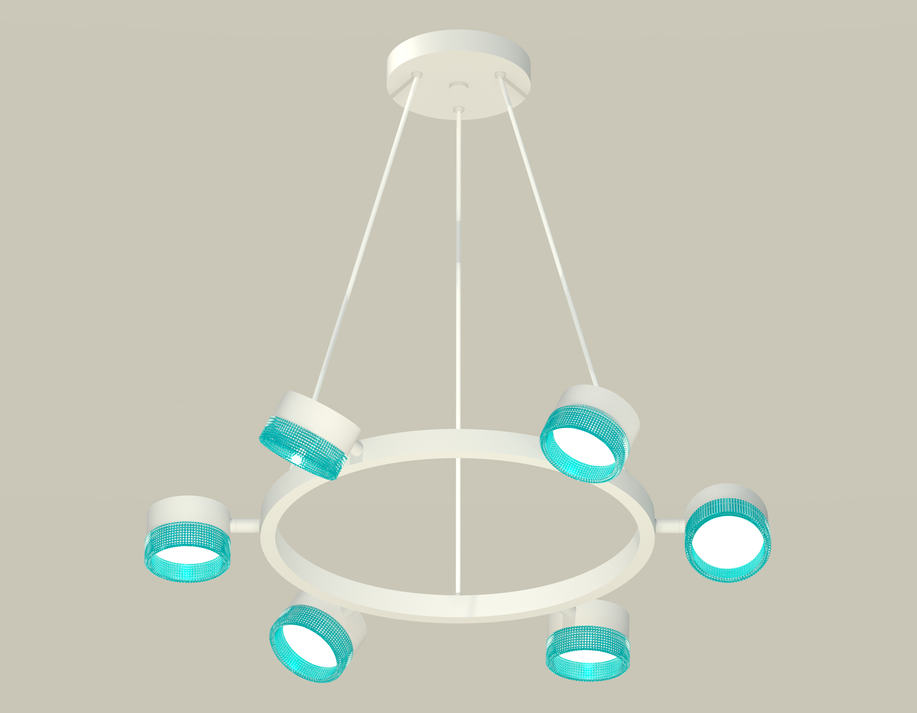 Подвесной светильтник Ambrella XB9191251/6 SWH/BL белый песок/голубой GX53 (C9191, N8488)