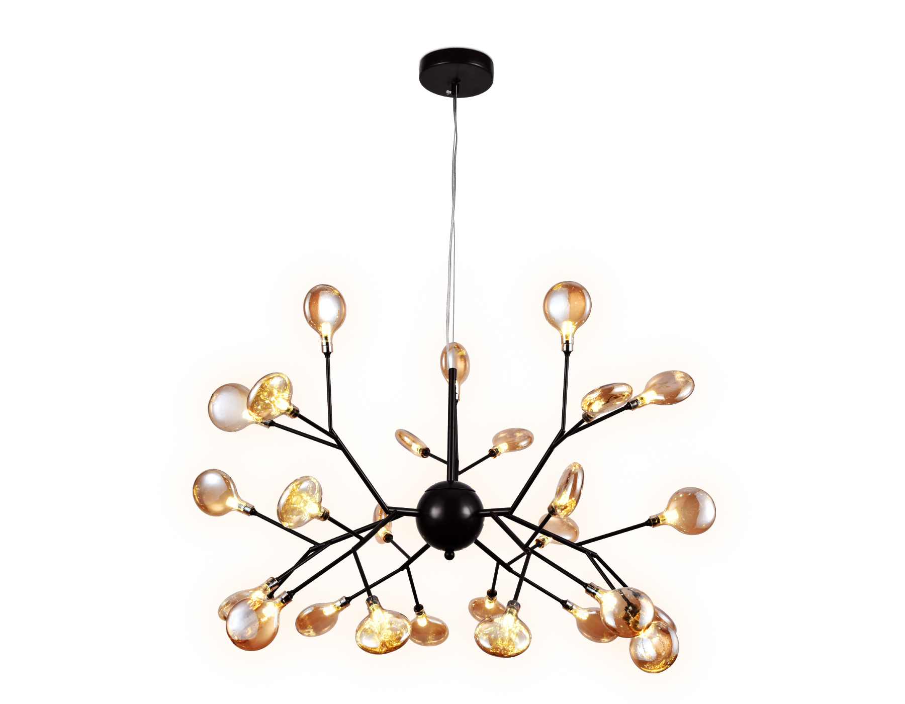 Подвесная люстра Ambrella TR3013/27  темный кофе/янтарь G4/27 max 20W D750*650