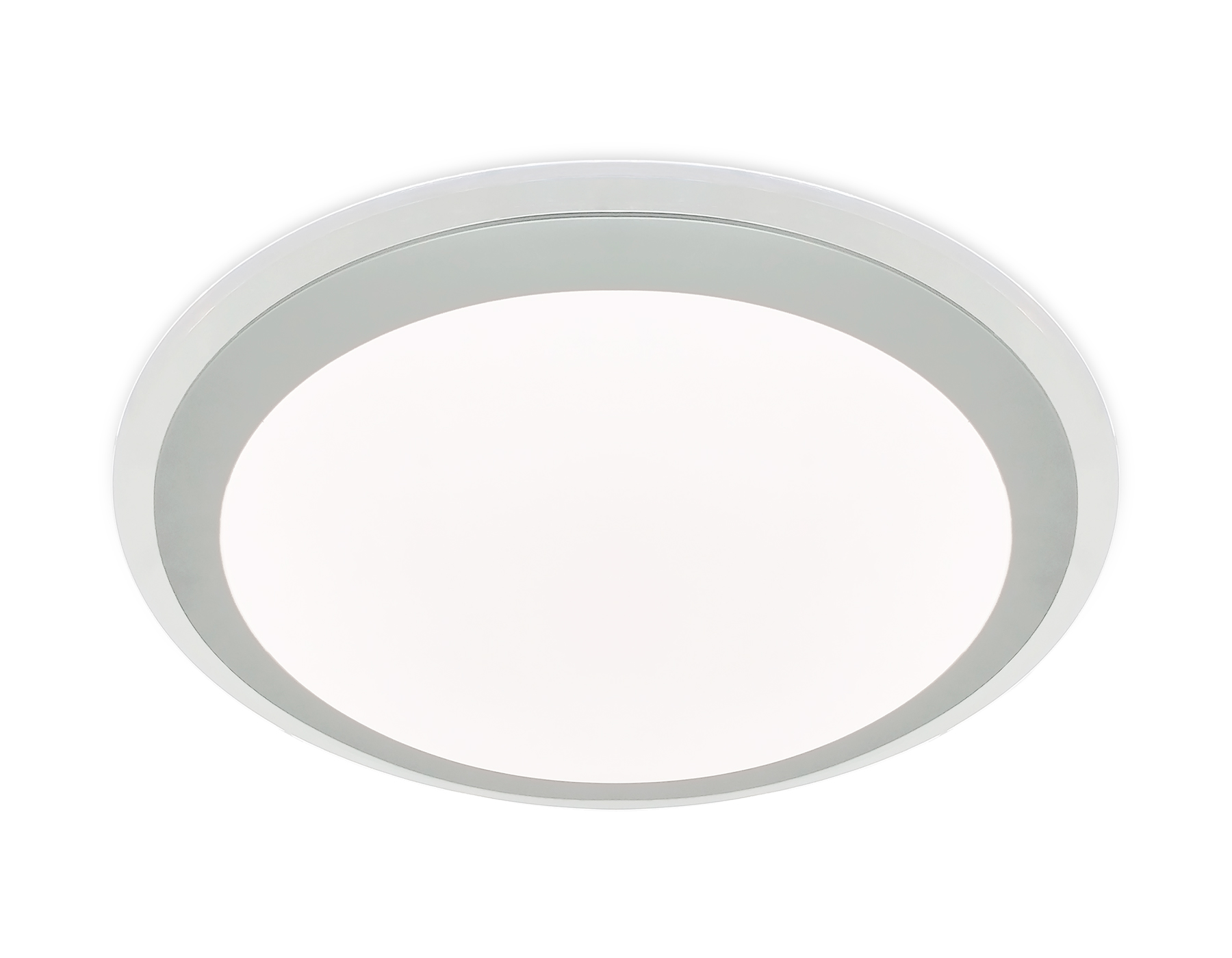 Потолочный светодиодный светильник с пультом Ambrella FF49 WH белый 48W 3000K/4200K/6400K D400*75 (ПДУ ИК)