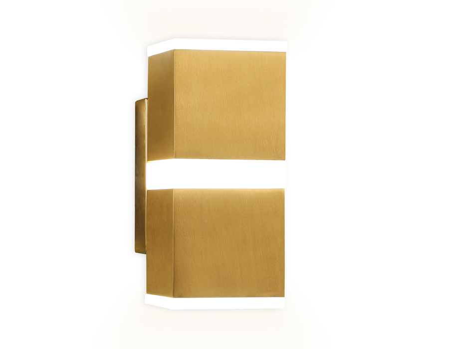 Настенный светодиодный светильник с акрилом Ambrella FW191 SGD золото песок LED 4200K 12W 140*60*80