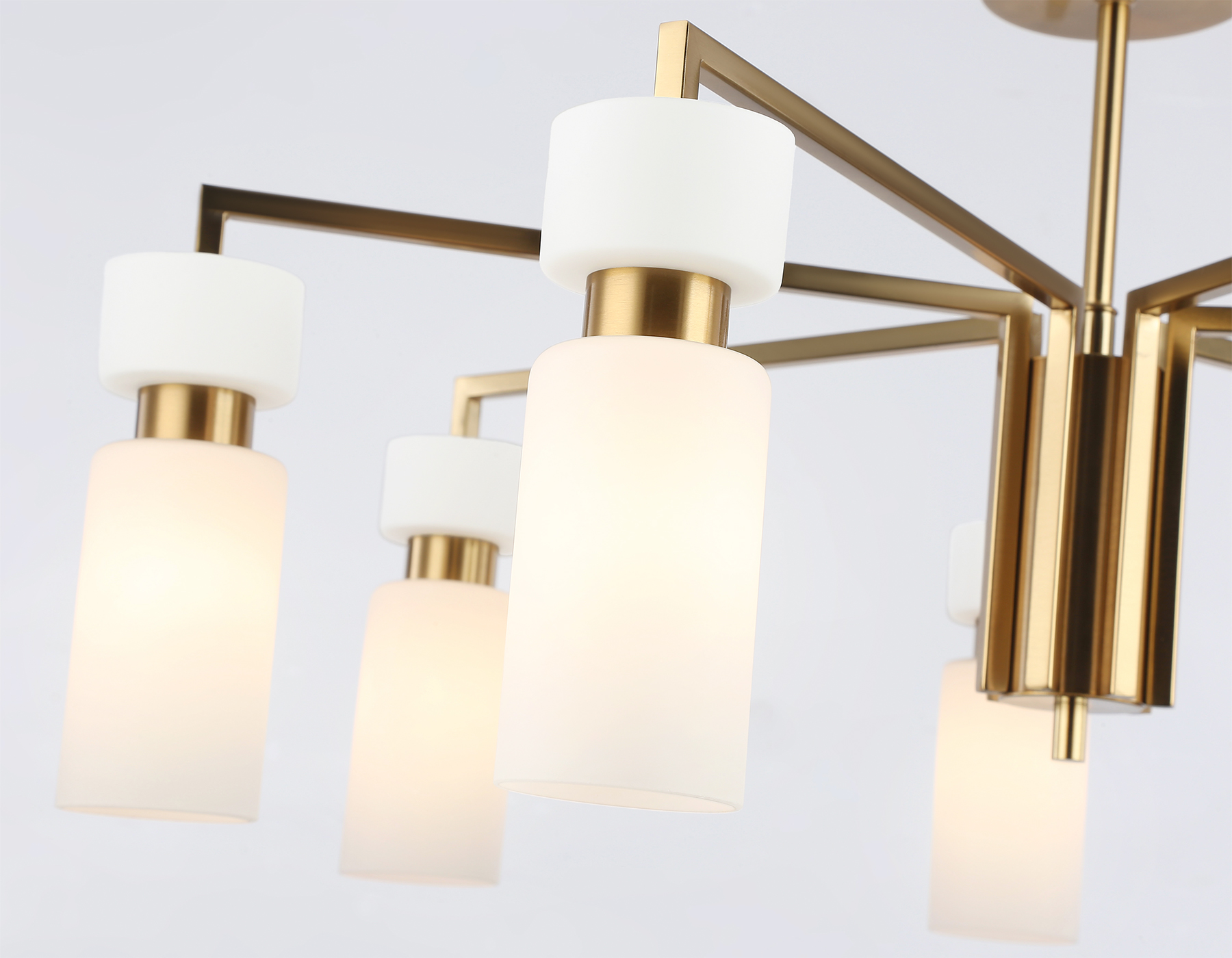 LH56126/7 BS/FR латунь/белый матовый E14*7 max 40W D705*350