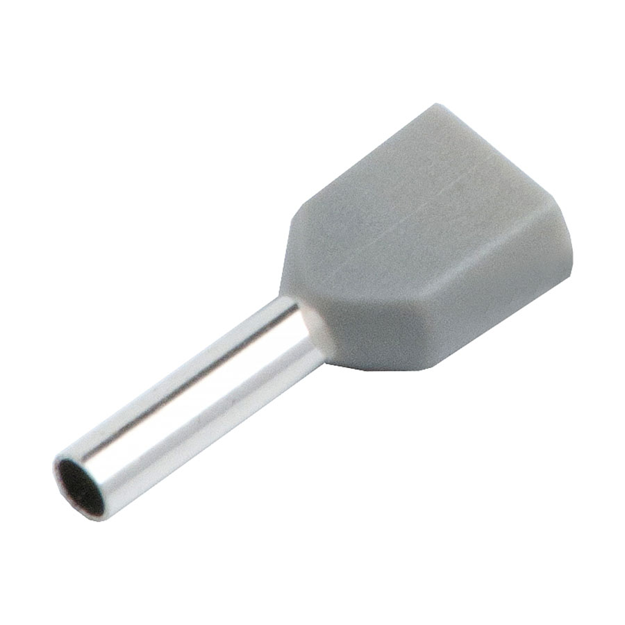 Наконечник-гильза НГИ2 General GNGI-E2-2x4-12-50 Серый, 50 штук