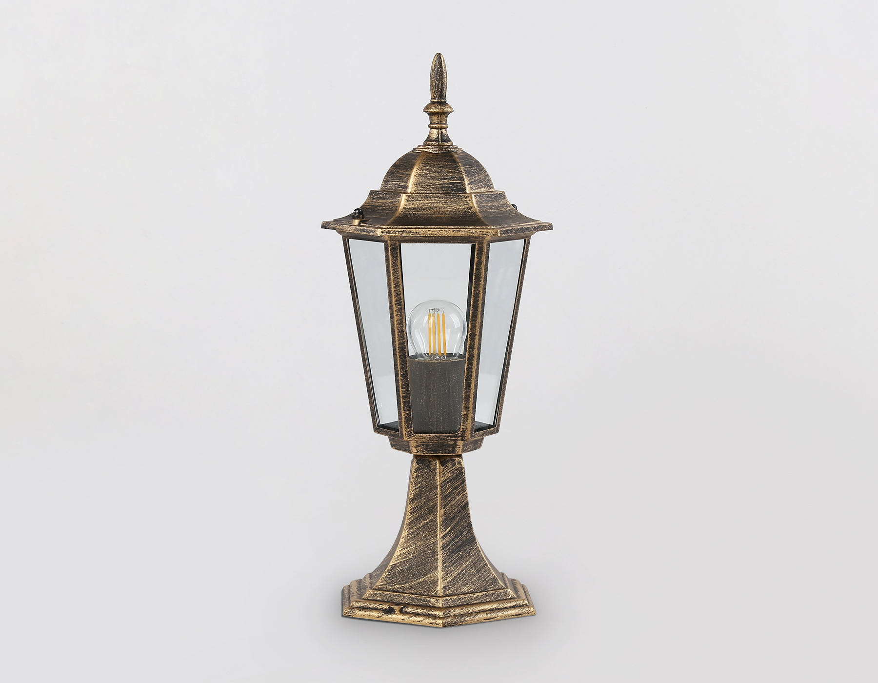 Уличный ландшафтный светильник ST2025 GD/BK/CL золото/черный/прозрачный IP54 E27 max 40W D150*400