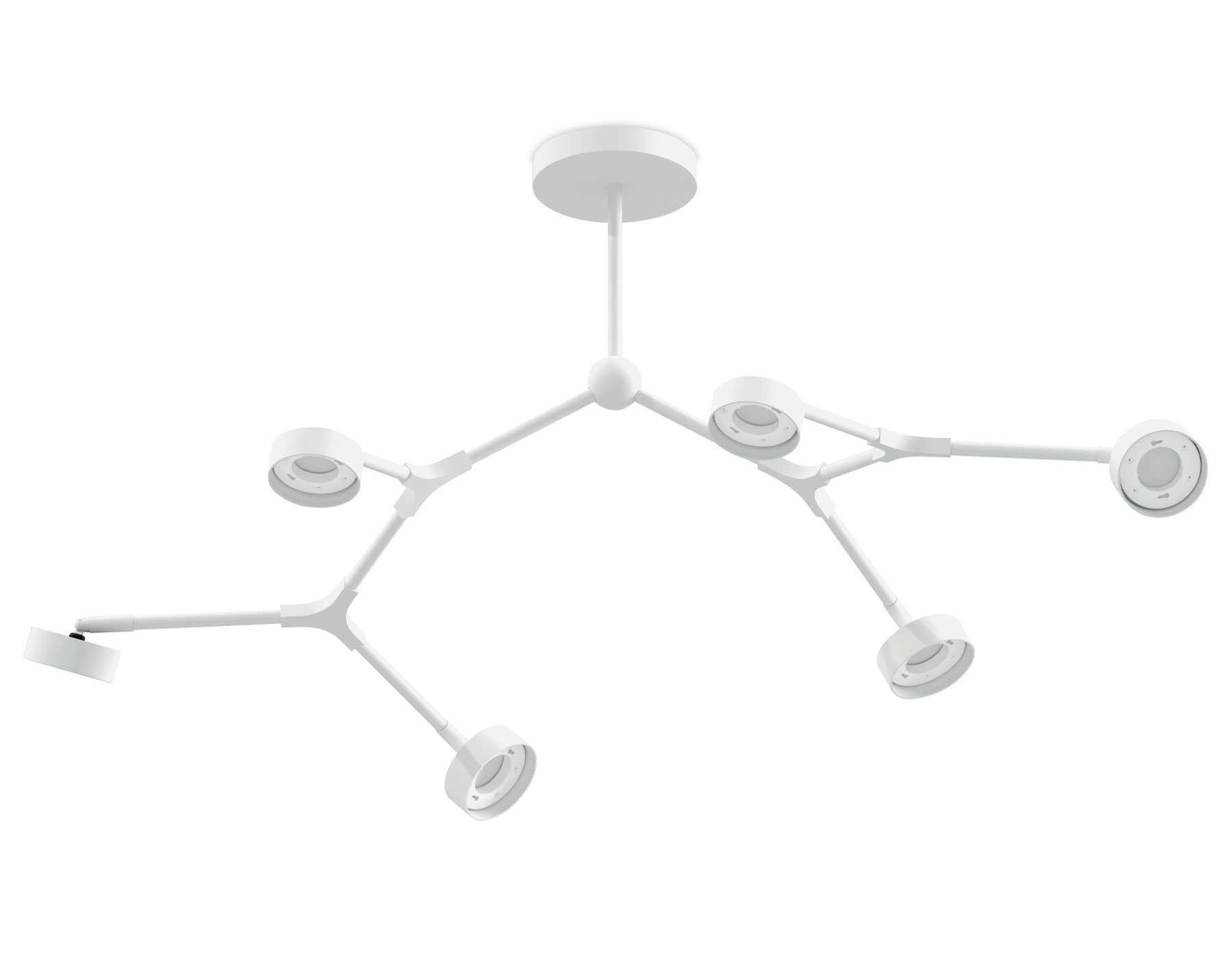 Корпус светильника подвесной поворотный Ambrella C9055/6 SWH белый песок 1100*400*175mm GX53/6 для насадок D85