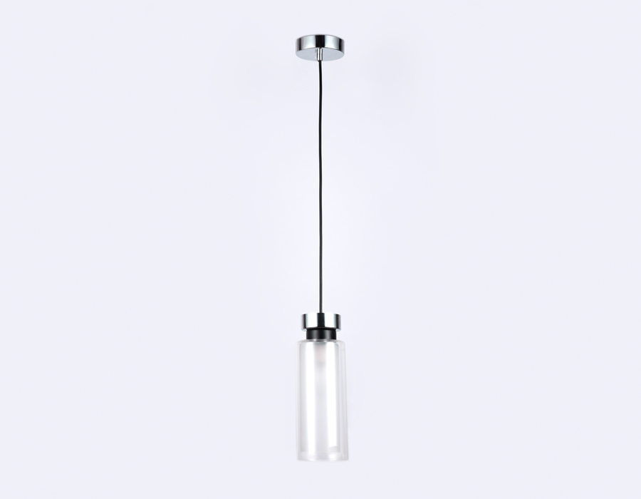 Подвесной светильник со сменной лампой Ambrella TR3570 CH/FR хром/матовый E14 max 40W D100*1050