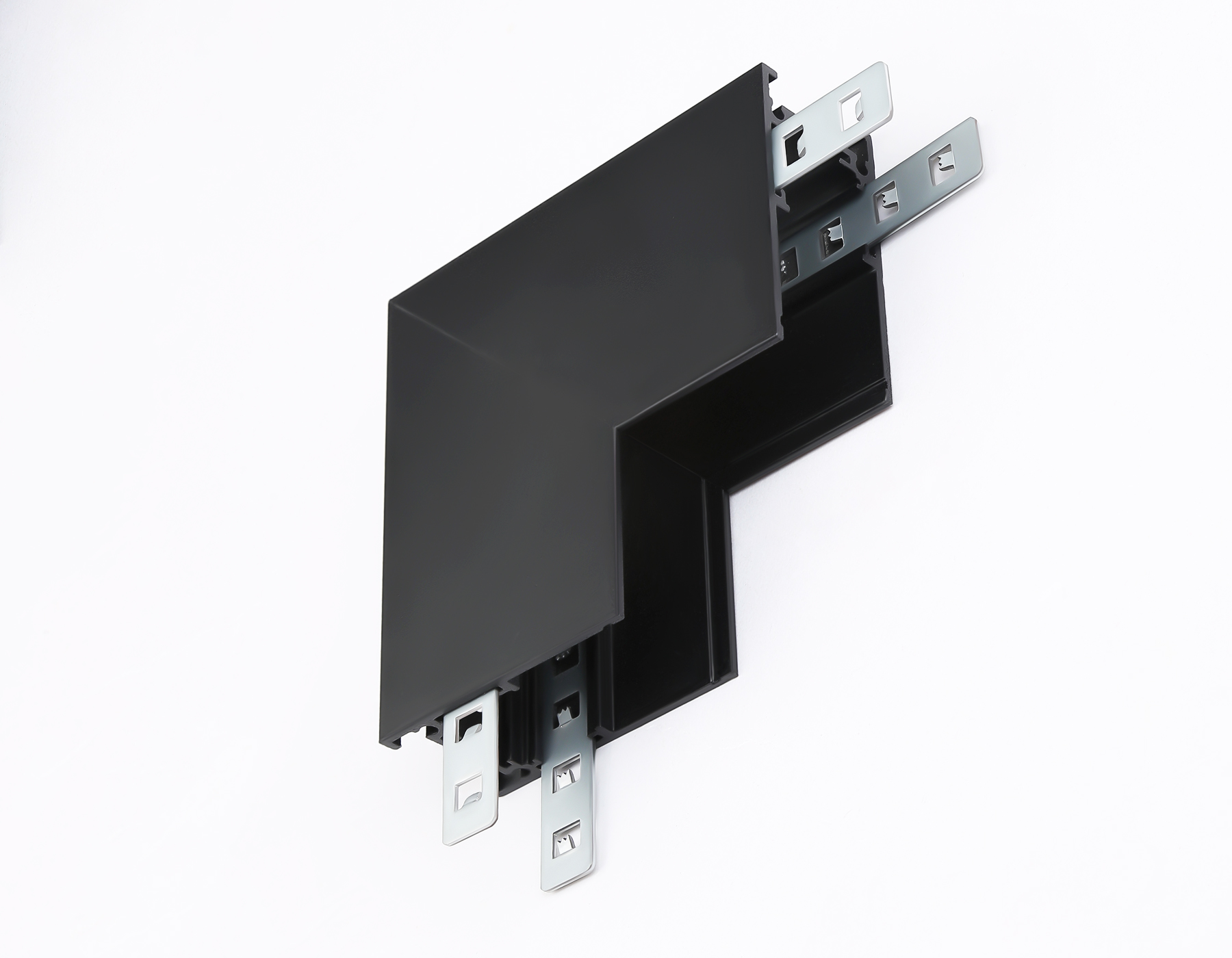 GL3378 BK черный коннектор угловой внутренний для накладного шинопровода 85*85*H26.9