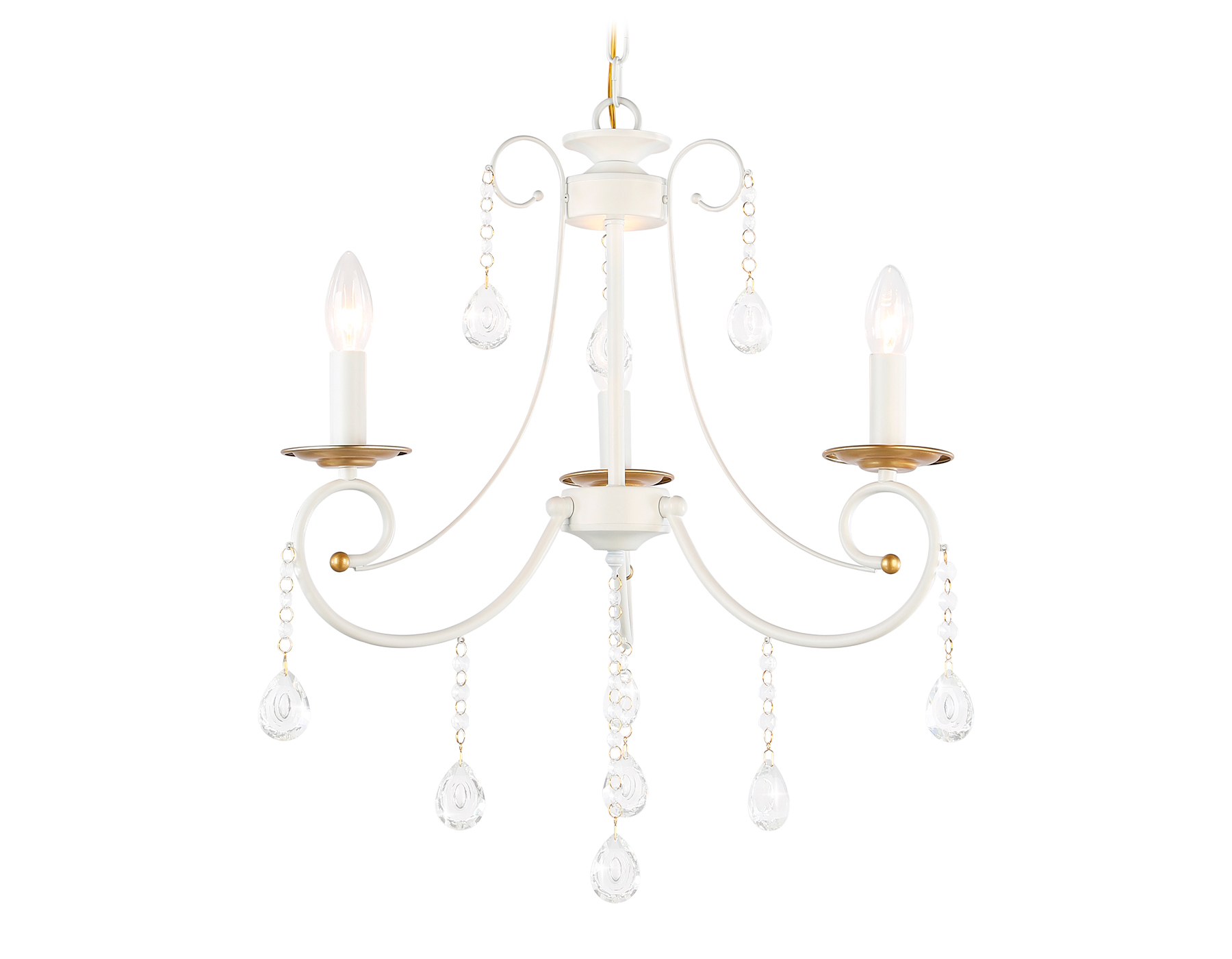 TR4915/3 WH/GD белый/золото E14/3 max 40W D550*860