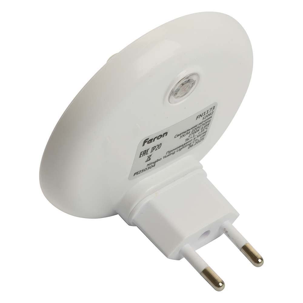 Светильник ночник Feron FN1173 0,6W 220V, желтый