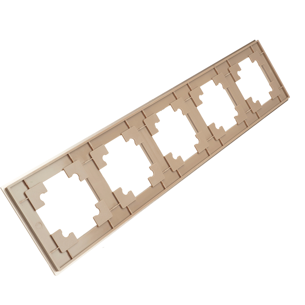 Рамка 5-местная, металл, STEKKER, MFR00-7005-02, серия Катрин, шампань