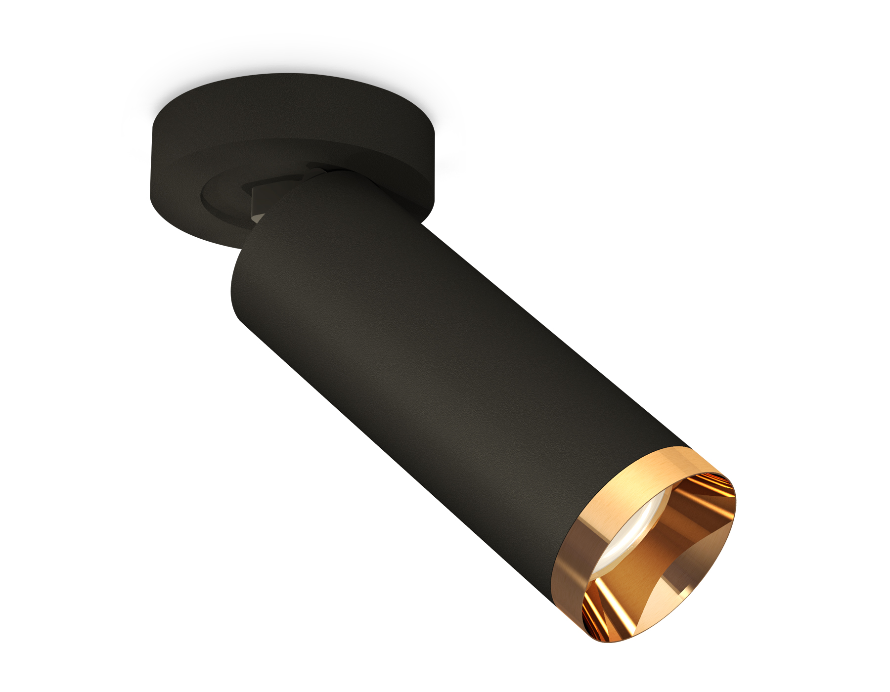 Накладной поворотный светильник XM6343204 SBK/PYG черный песок/золото желтое полированное MR16 GU5.3 (A2229, C6343, N6134)