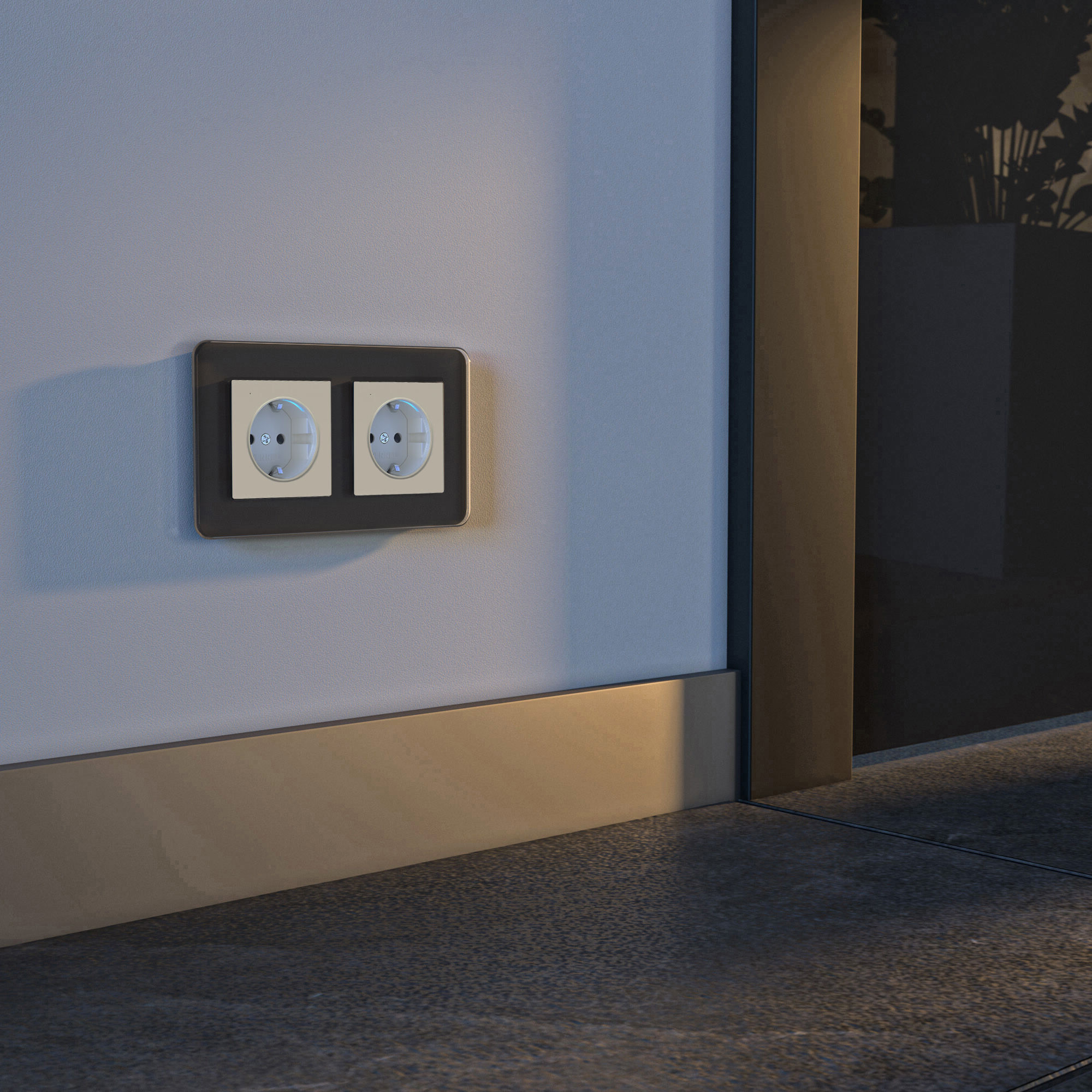 Розетка с подсветкой Werkel (айвори матовый) W1171462