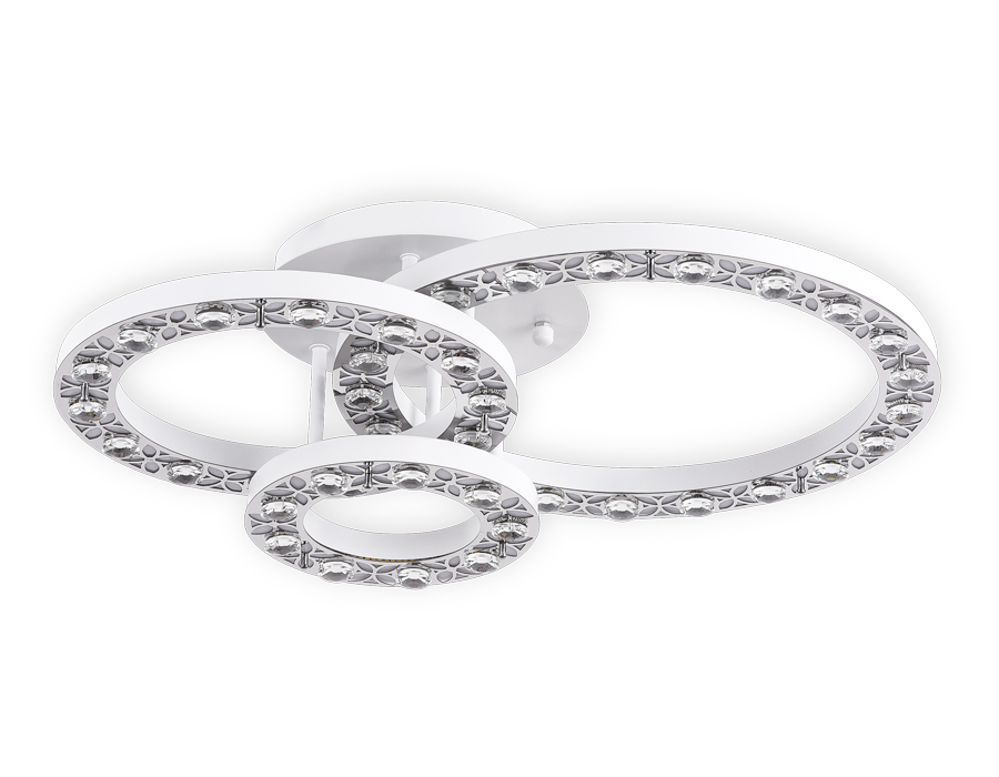 Потолочный светодиодный светильник  Ambrella с пультом FA161 WH/CH белый/хром 86W