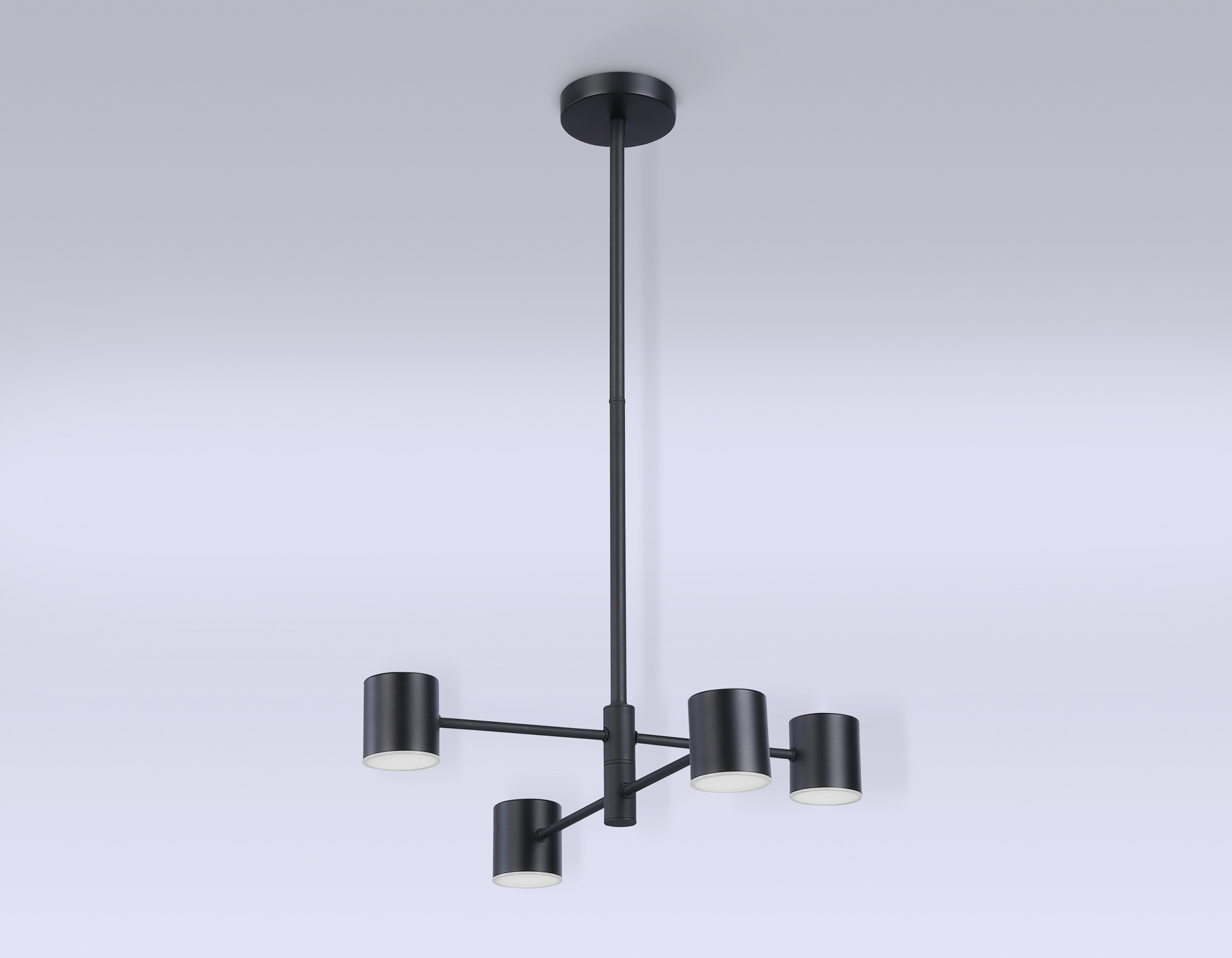 Подвесной светильник Ambrella FL51707/4 BK черный 3000K/4200K/6400K 20W D500*780 (Без ПДУ)