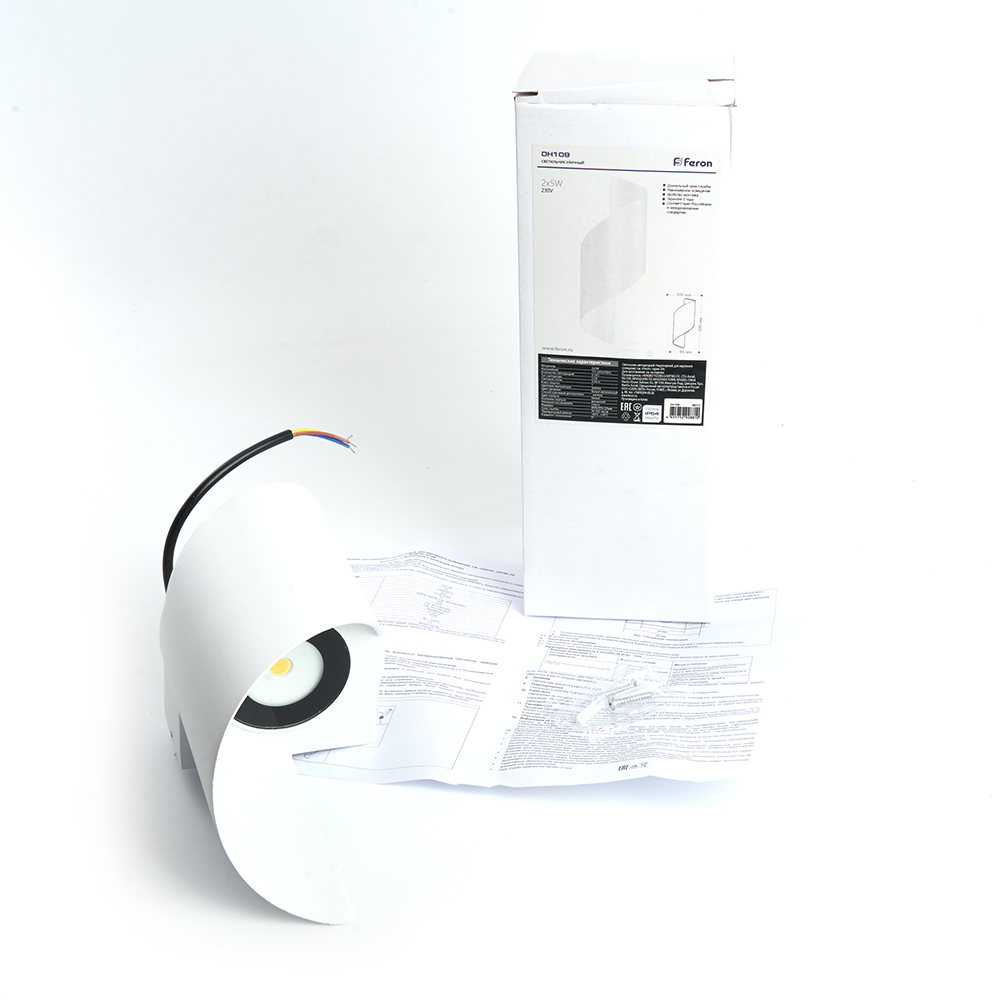 Светильник уличный светодиодный Feron DH109, 2*5W, 520Lm, 3000K, белый Светильник уличный светодиодный Feron DH109, 2*5W, 520Lm, 3000K, белый