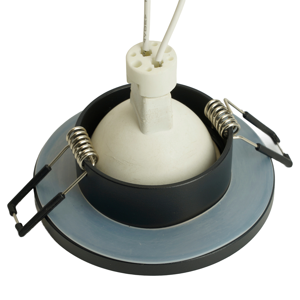 Светильник встраиваемый Feron DL3114 потолочный MR16 G5.3 черный IP44