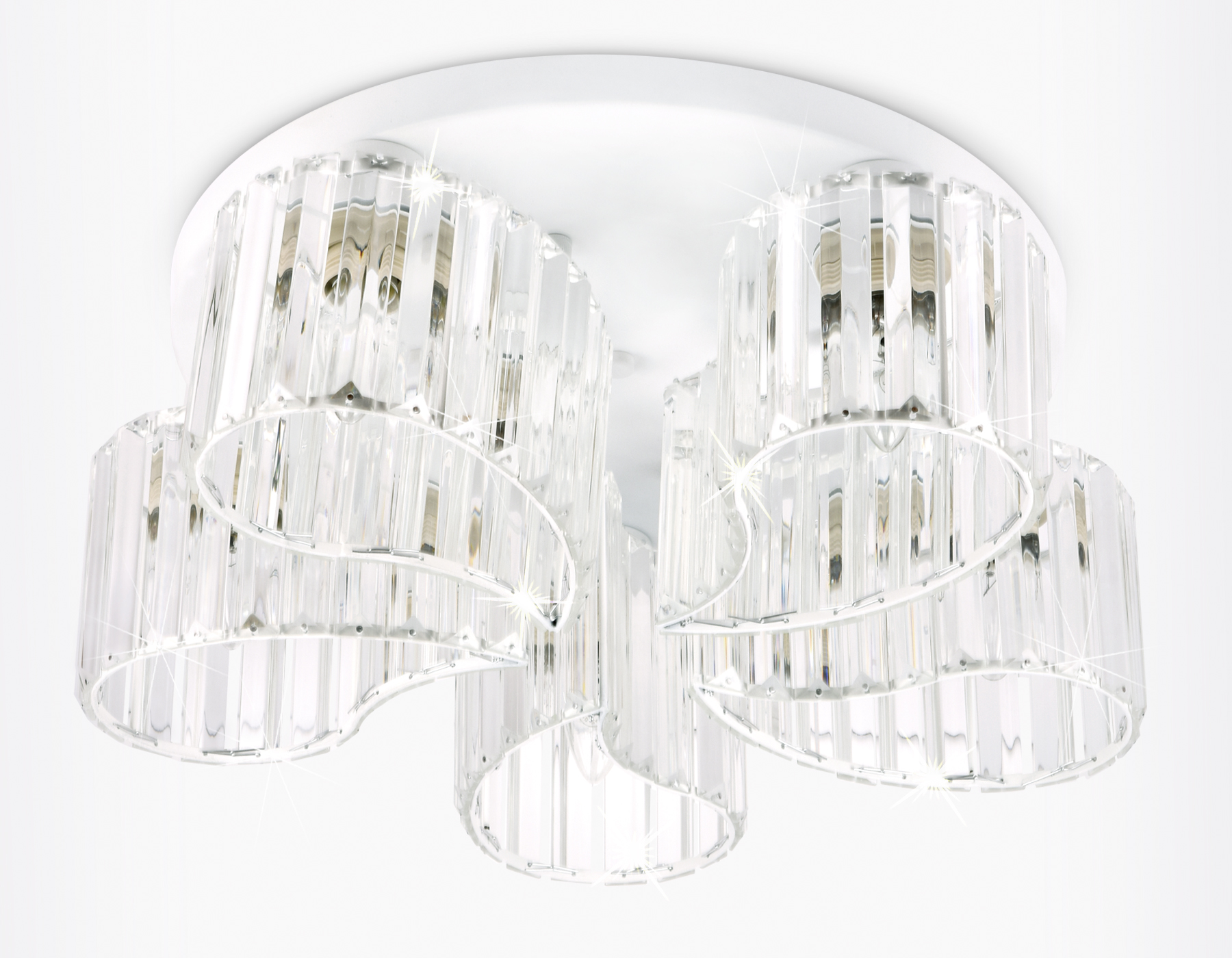 Потолочный светильник Ambrella TR5201/5 WH/CL белый/прозрачный E27/5 max 40W D500*180