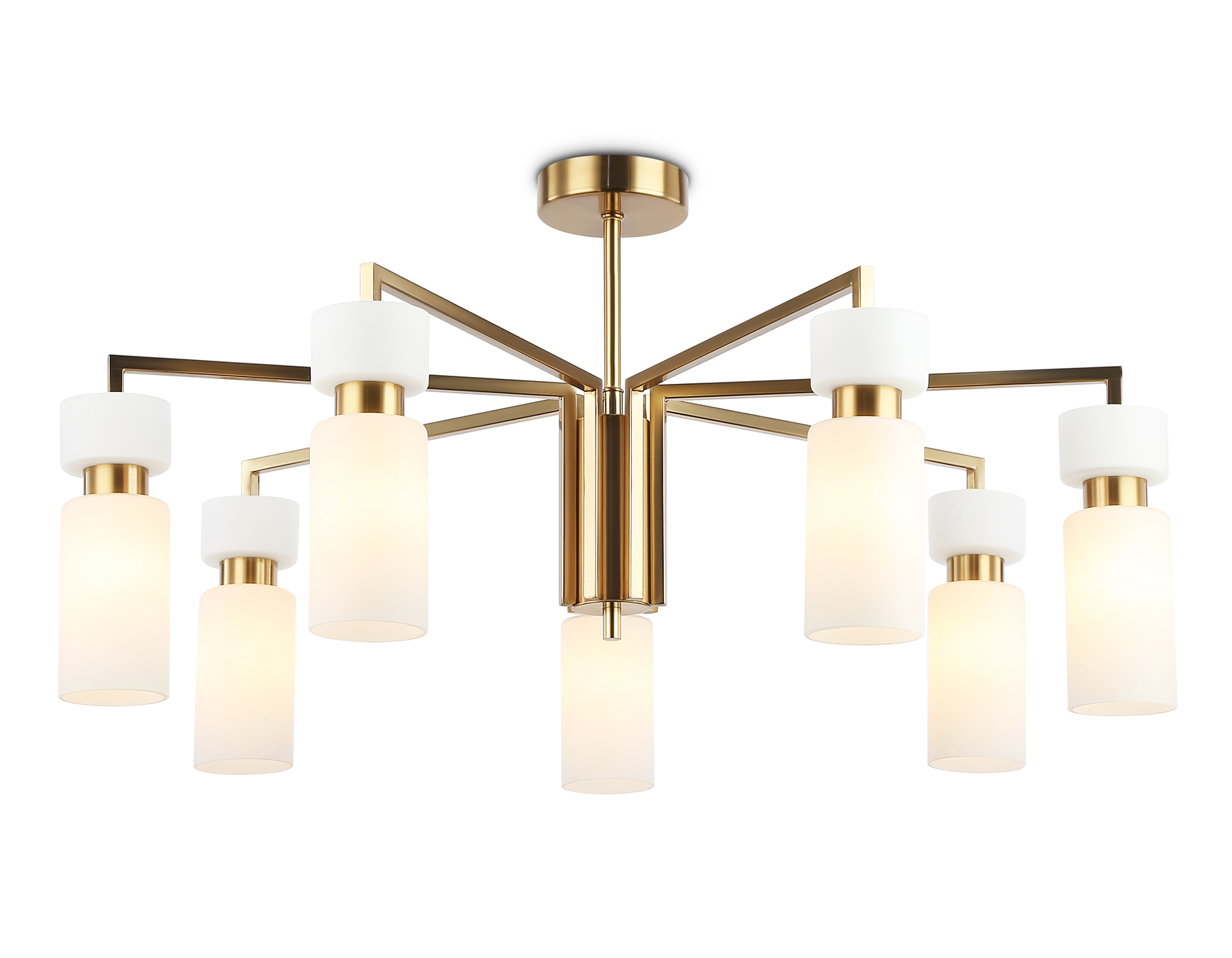 LH56126/7 BS/FR латунь/белый матовый E14*7 max 40W D705*350