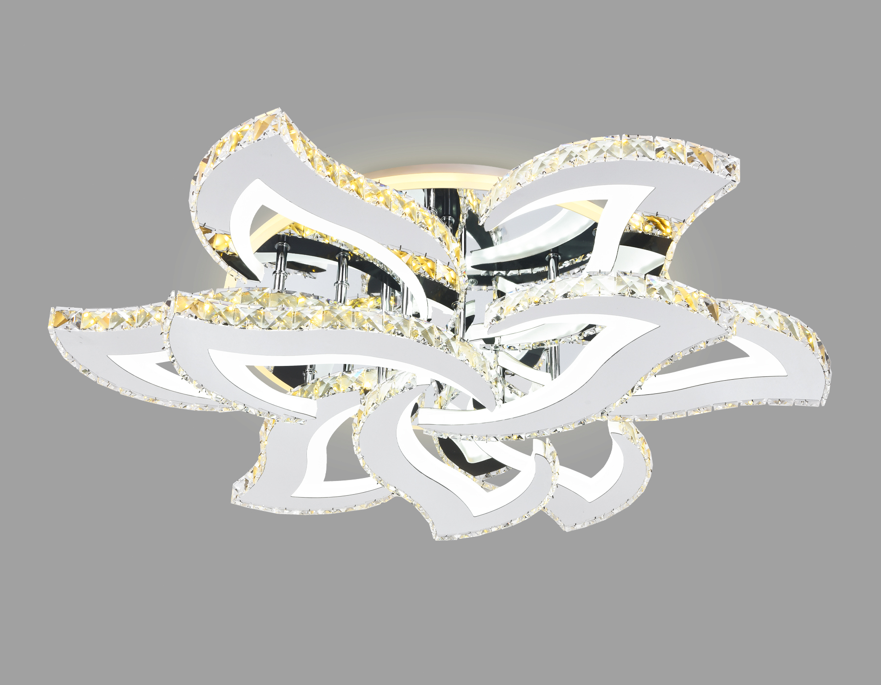 Потолочный светильник Ambrella FA1725/6+3 CH хром 180W 3000K/4200K/6400K 680*610*120 (ПДУ РАДИО 2.4G)