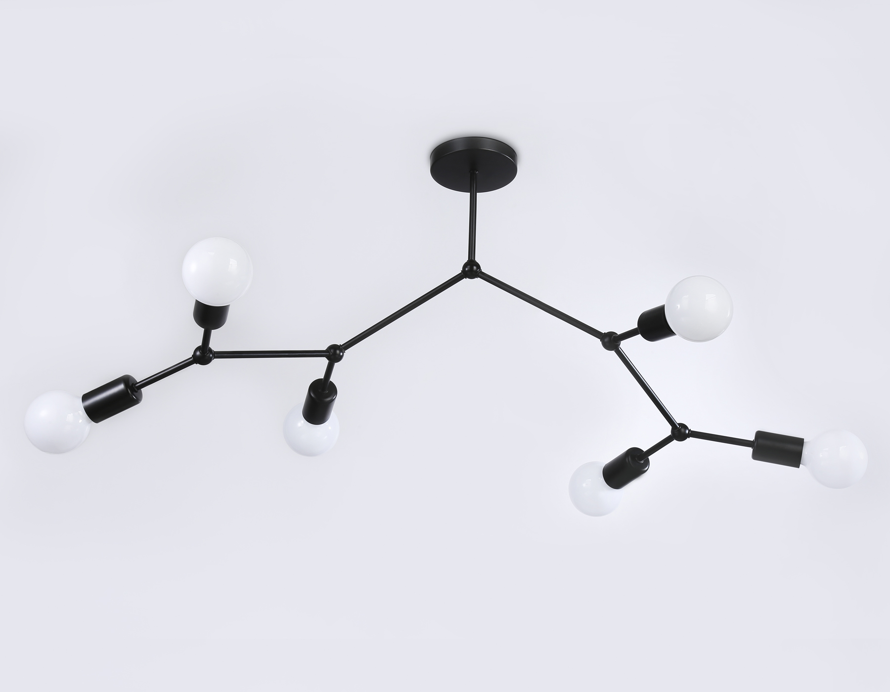 Потолочный светильник TR8036/6 BK черный E27*6 max 40W D670*590