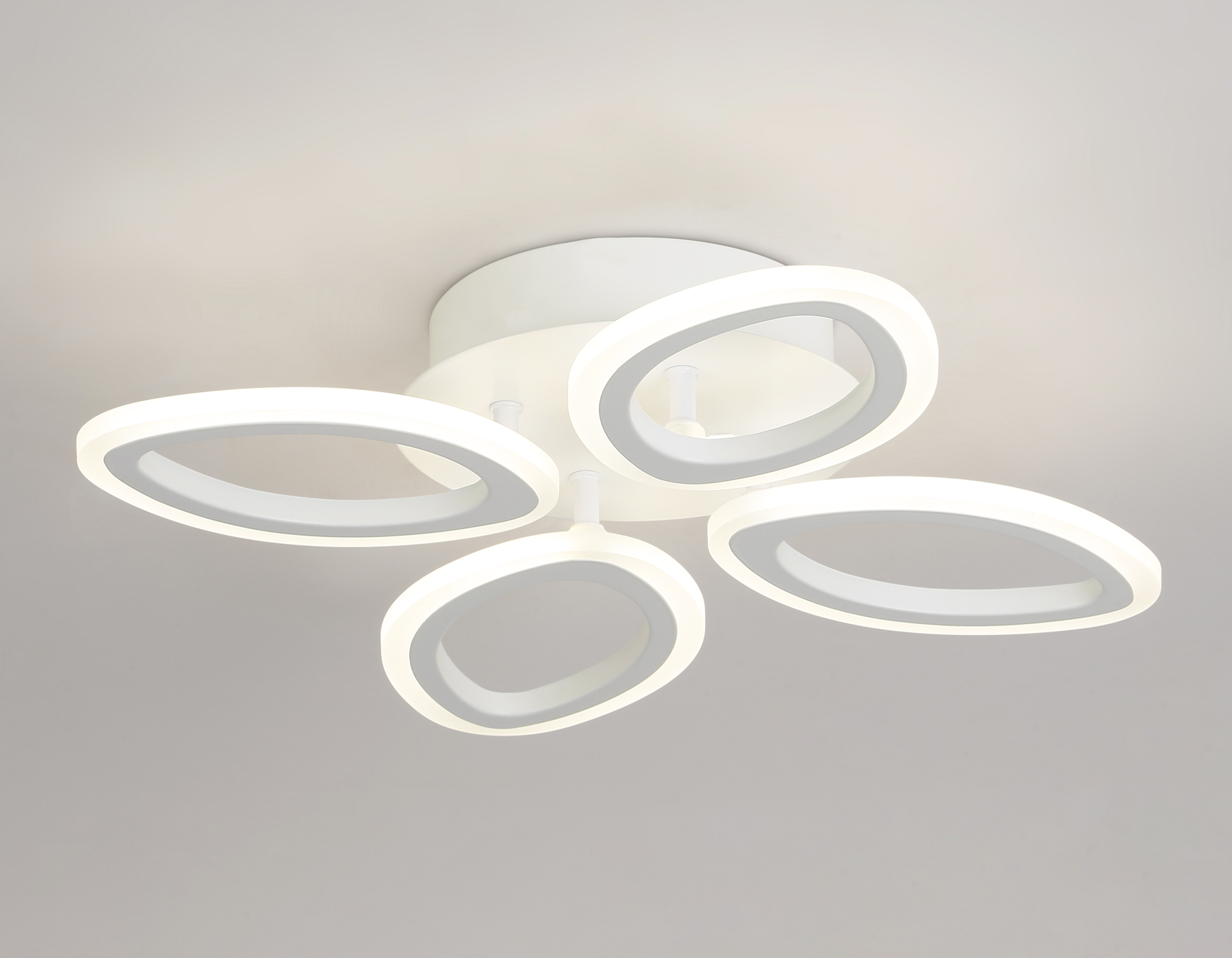 Потолочный светодиодный светильник с пультом Ambrella FA4485/4 WH белый 4200K/3000K+6400K/6400K+3000K 34W 430*430*80 (ПДУ ИК)