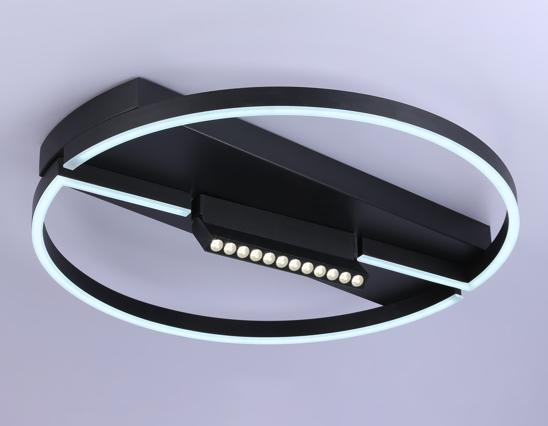 Потолочный светильник Ambrella FL51460/1+1 BK черный 72W 3000K-6400K+4200K D600*110 (ПДУ РАДИО 2.4G)