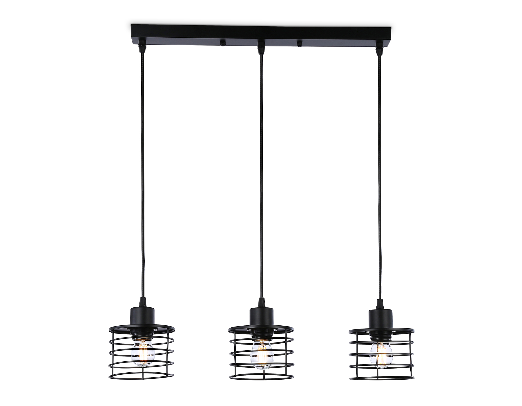 Подвесной светильник TR8075/3 BK черный E27*3 max 40W 582*120*1040