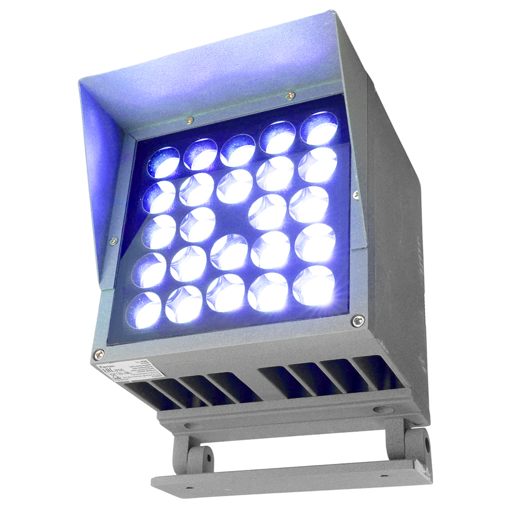 Светодиодный светильник ландшафтно-архитектурный Feron LL-898  AC220-240 49W синий IP66 квадрат