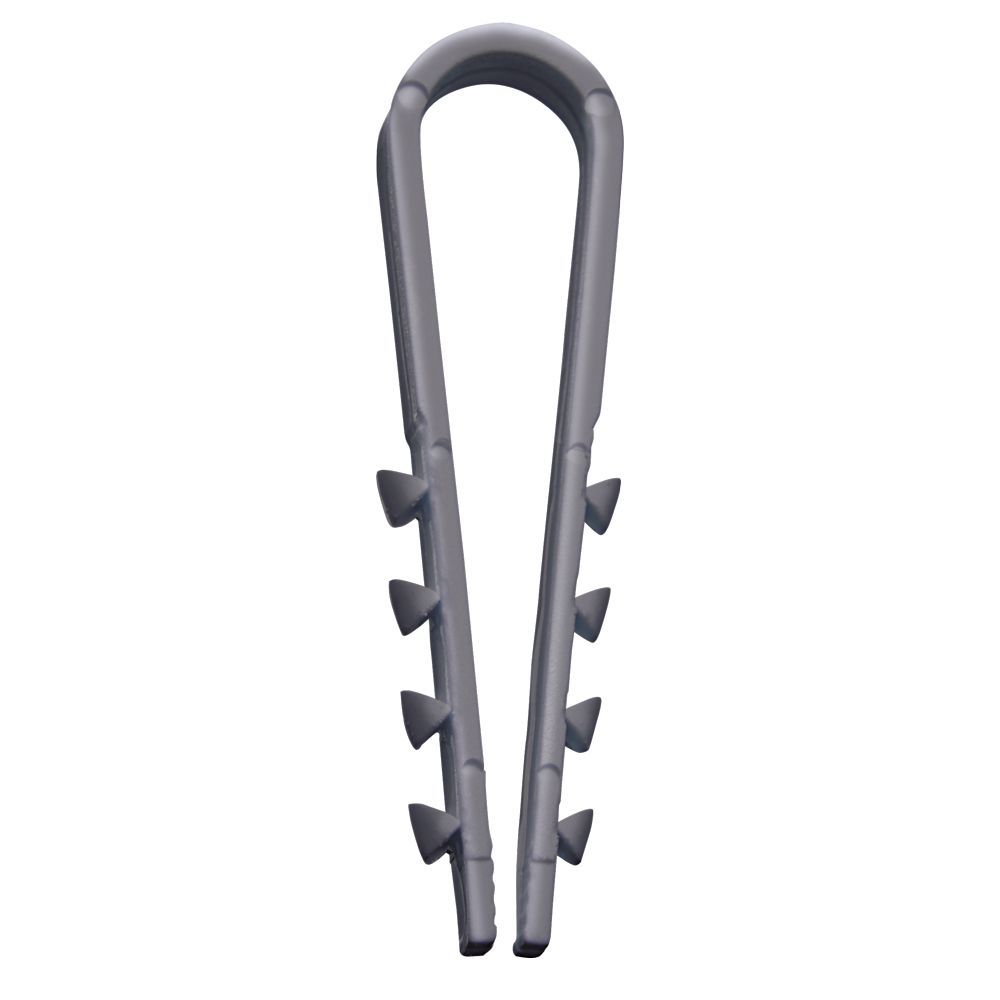 Дюбель-хомут для круглого кабеля (19-25мм), STEKKER DCL00-19-25, нейлон, белый (100шт.)