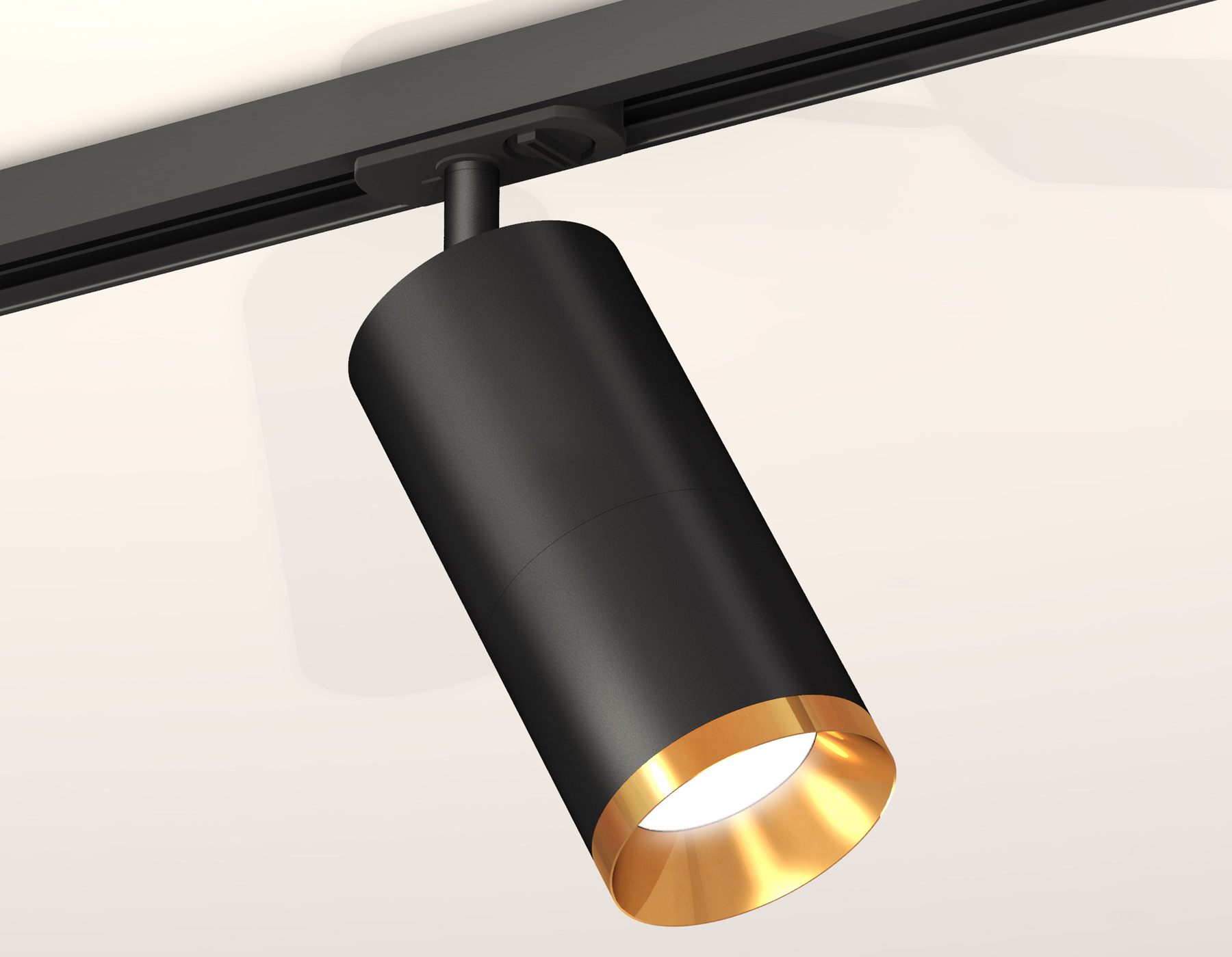 Трековый светильник XT7402101 SBK/PYG черный песок/золото желтое полированное MR16 GU5.3