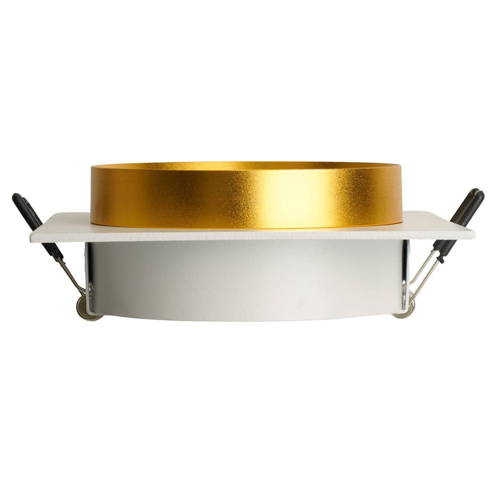 Светильник встраиваемый Feron DL506 потолочный GX53 белый + золото квадрат