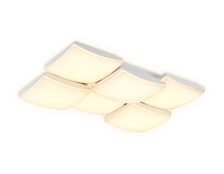 Потолочный светодиодный светильник с пультом Ambrella FP2326 WH белый 216W 810*540*145 (ПДУ РАДИО 2.4)