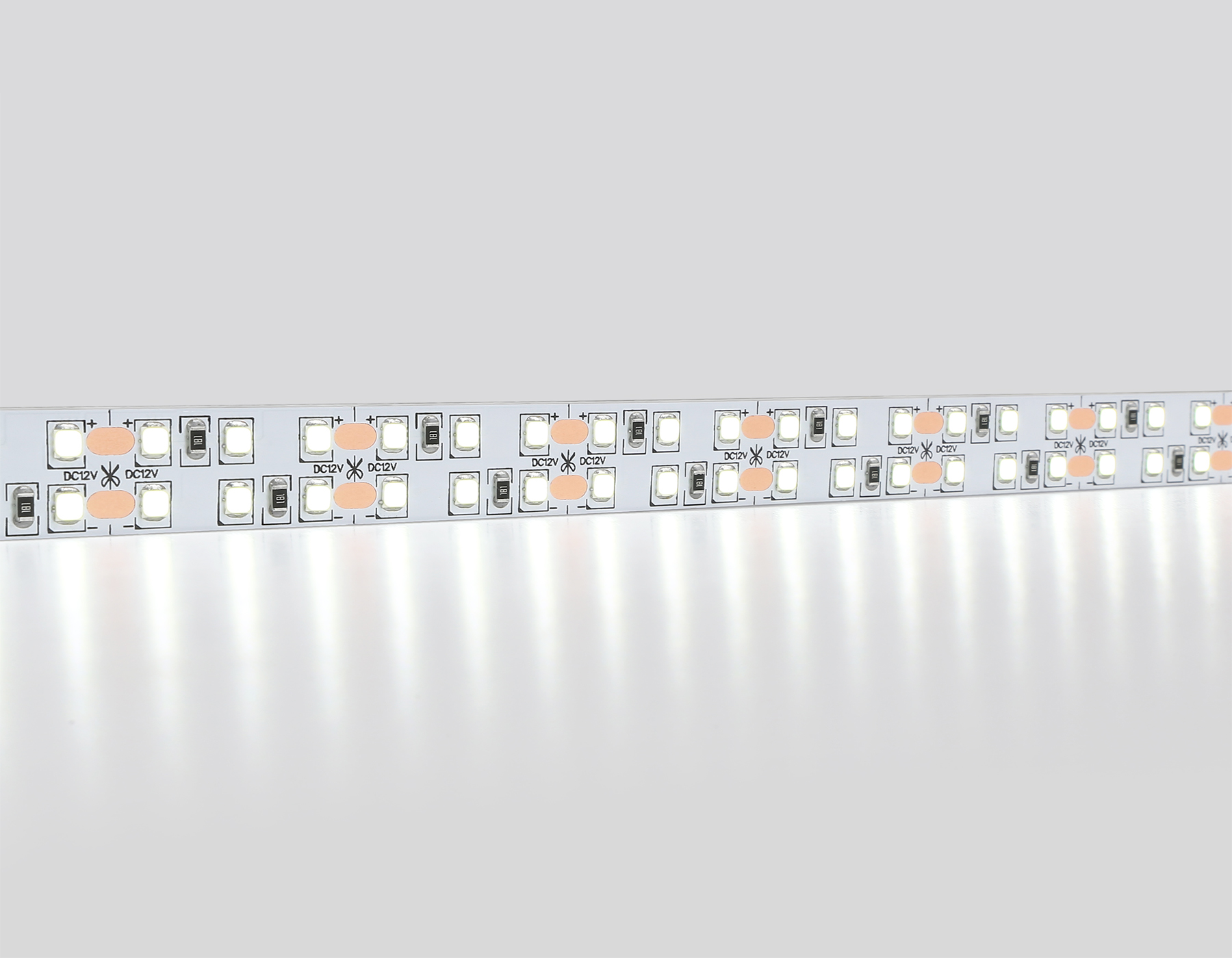 GS1603 2835 240Led/ 19.2W m/ 12V IP20 6500K/ 5000*14*1.2mm (2 конт.)