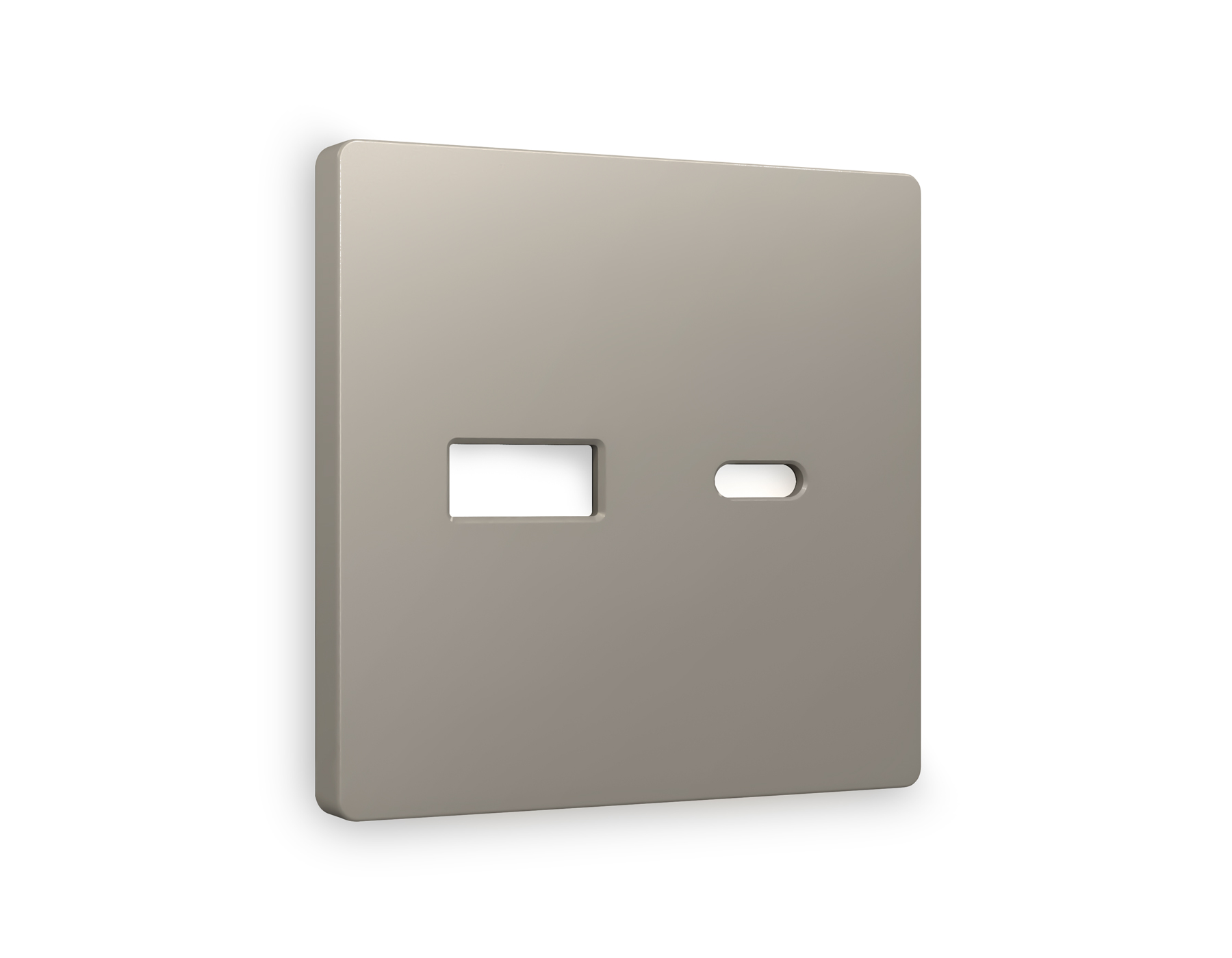 AP3710 Лицевая панель ALFA (Серо-бежевый матовый) для розетки 2USB A+C QUANT