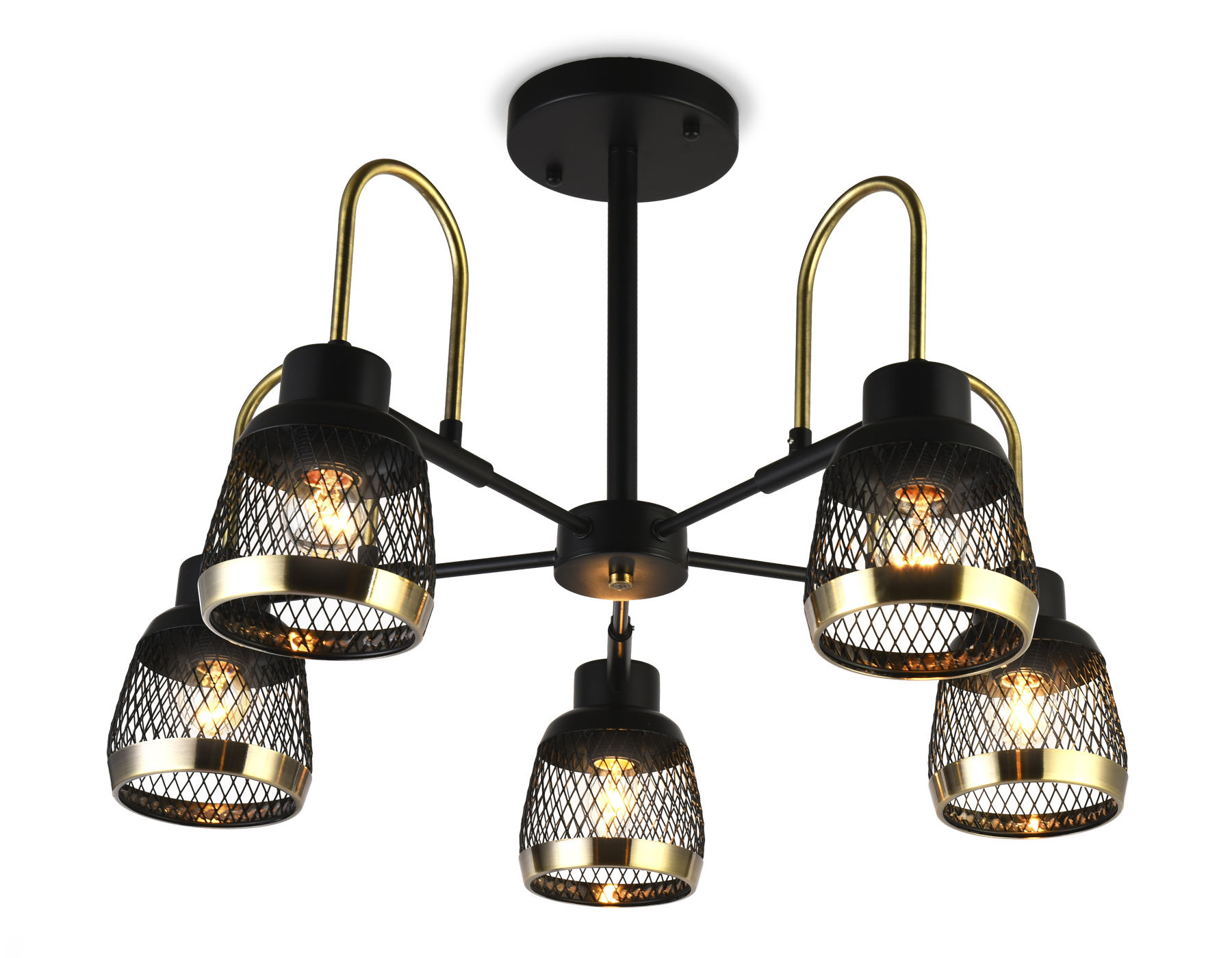 Подвесная люстра Ambrella TR8002 бронза/черный E27 max 40W D640*440