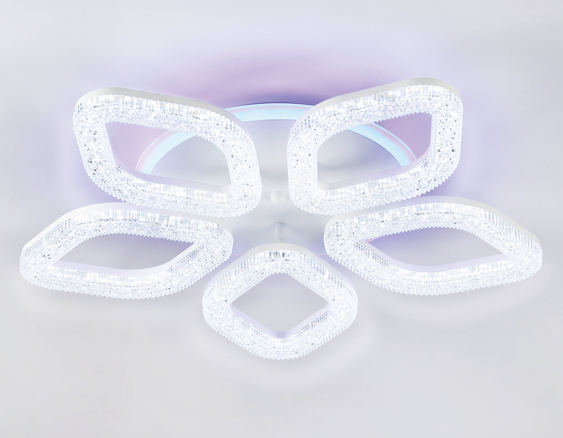 Потолочный LED светильник FA3925/5 WH белый 100W 3000K/4200K/6400K+RGB D570*80 (ПДУ РАДИО 2.4G)