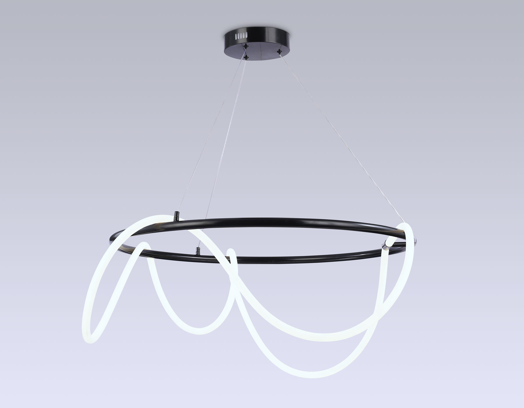 Подвесной светильник Ambrella FL10508 DCH черный хром 3000K/4200K/6400K 84W D800*1200 (ПДУ РАДИО 2.4G)