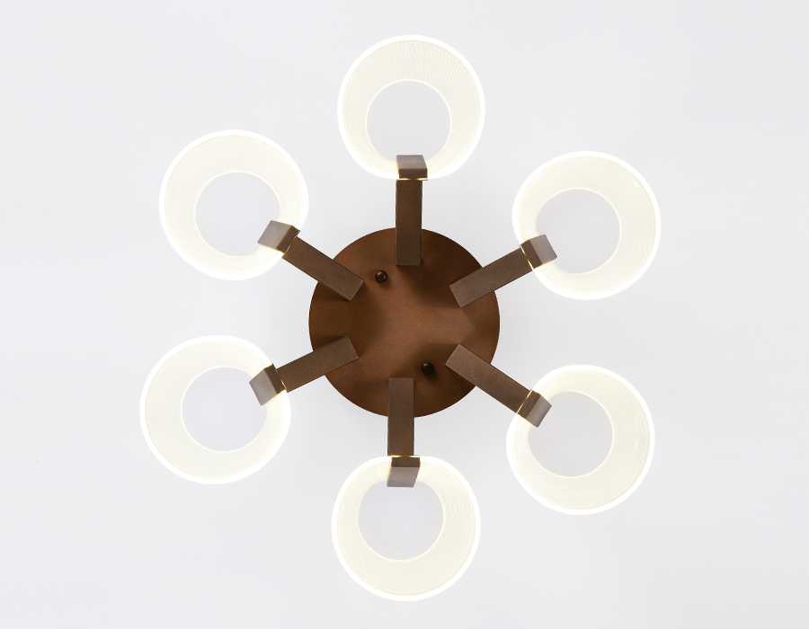 Потолочная светодиодная люстра Ambrella с пультом AK4033/6 CF кофе 96W