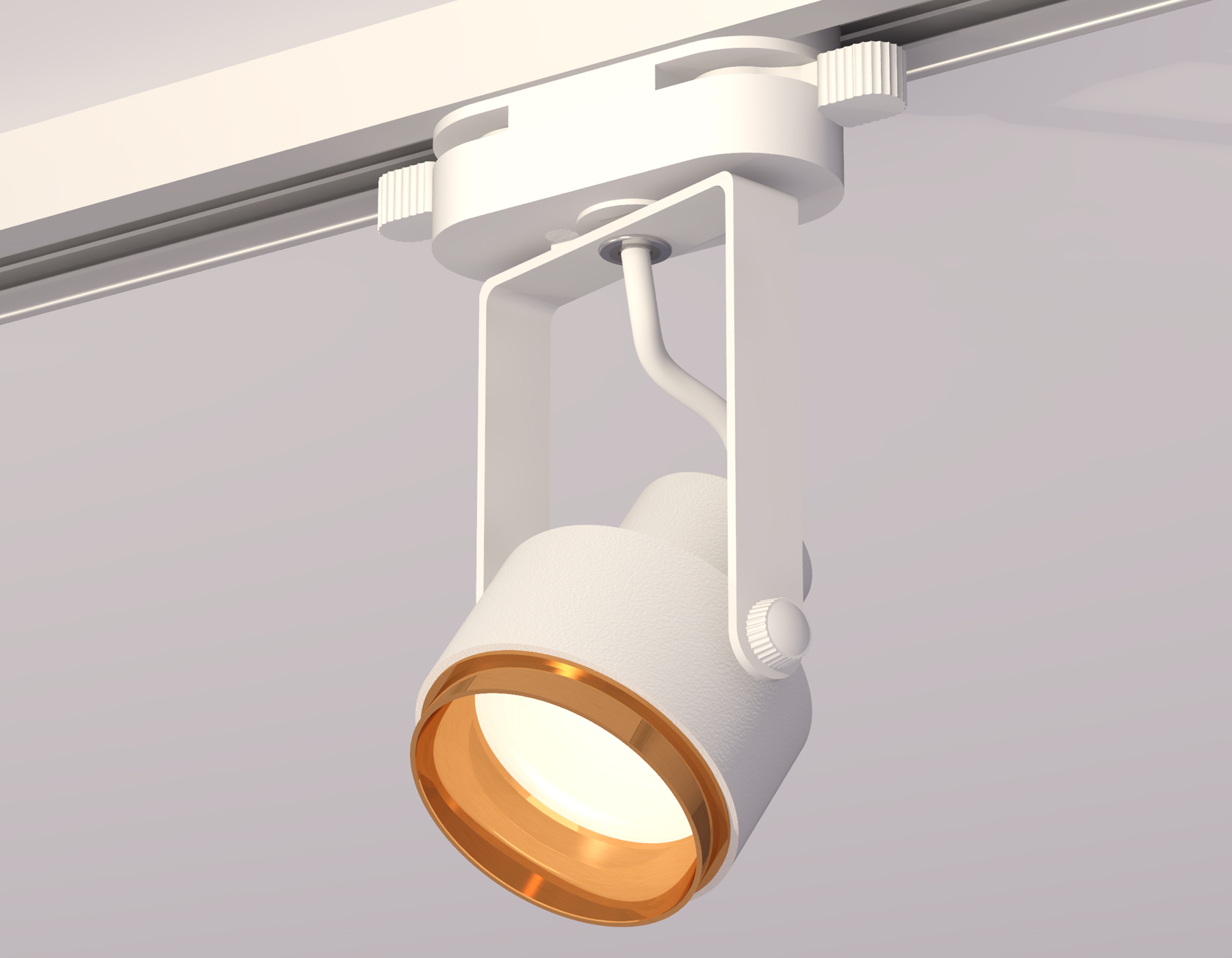 Трековый однофазный светильник XT6601023 WH/PYG белый/золото желтое полированное MR16 GU10 (C6601, N6124)