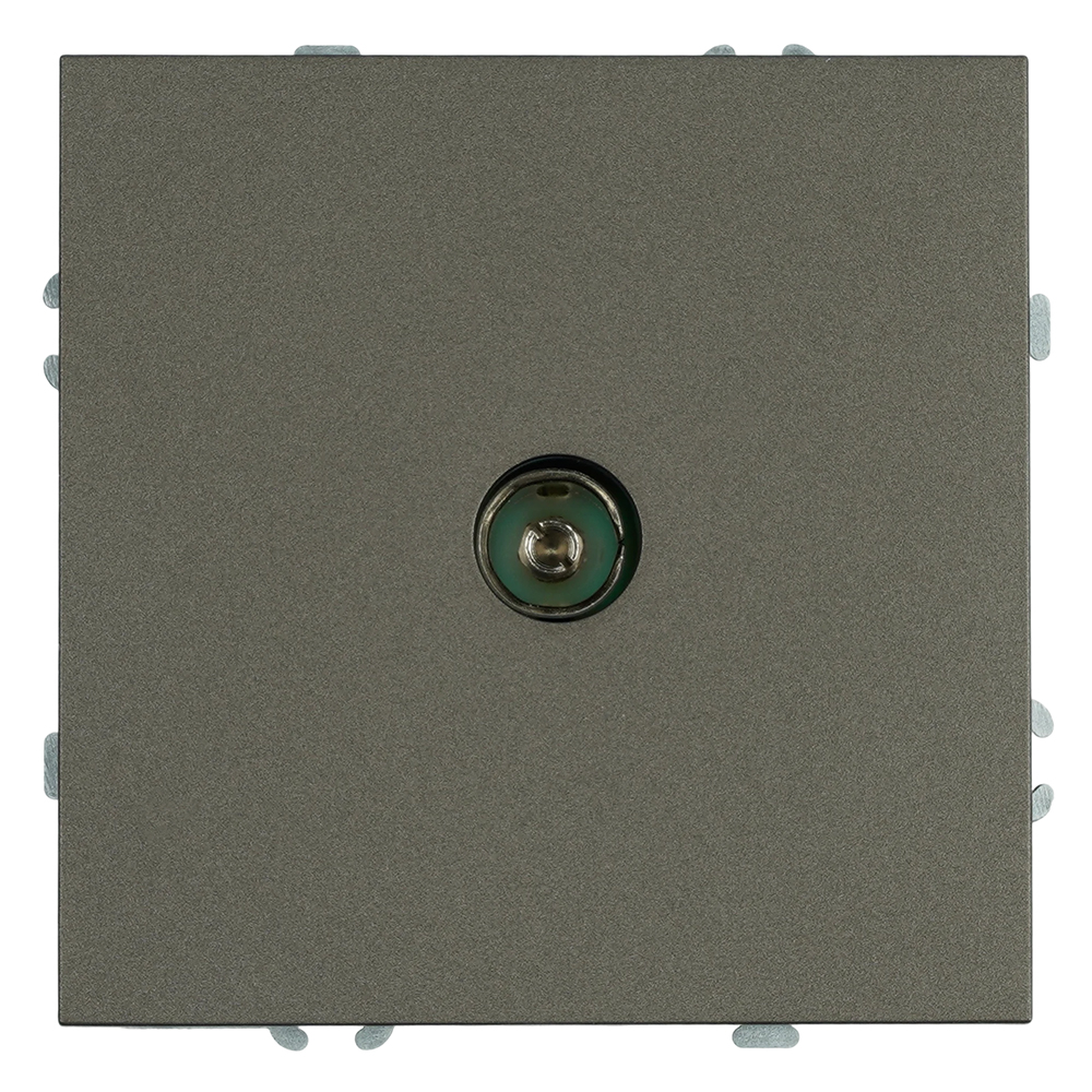 Розетка телевизионная 1-местная (механизм), STEKKER, 75 Ом, 5-862МГц, серия Эмили, RST00-5108-09, антрацит, soft touch