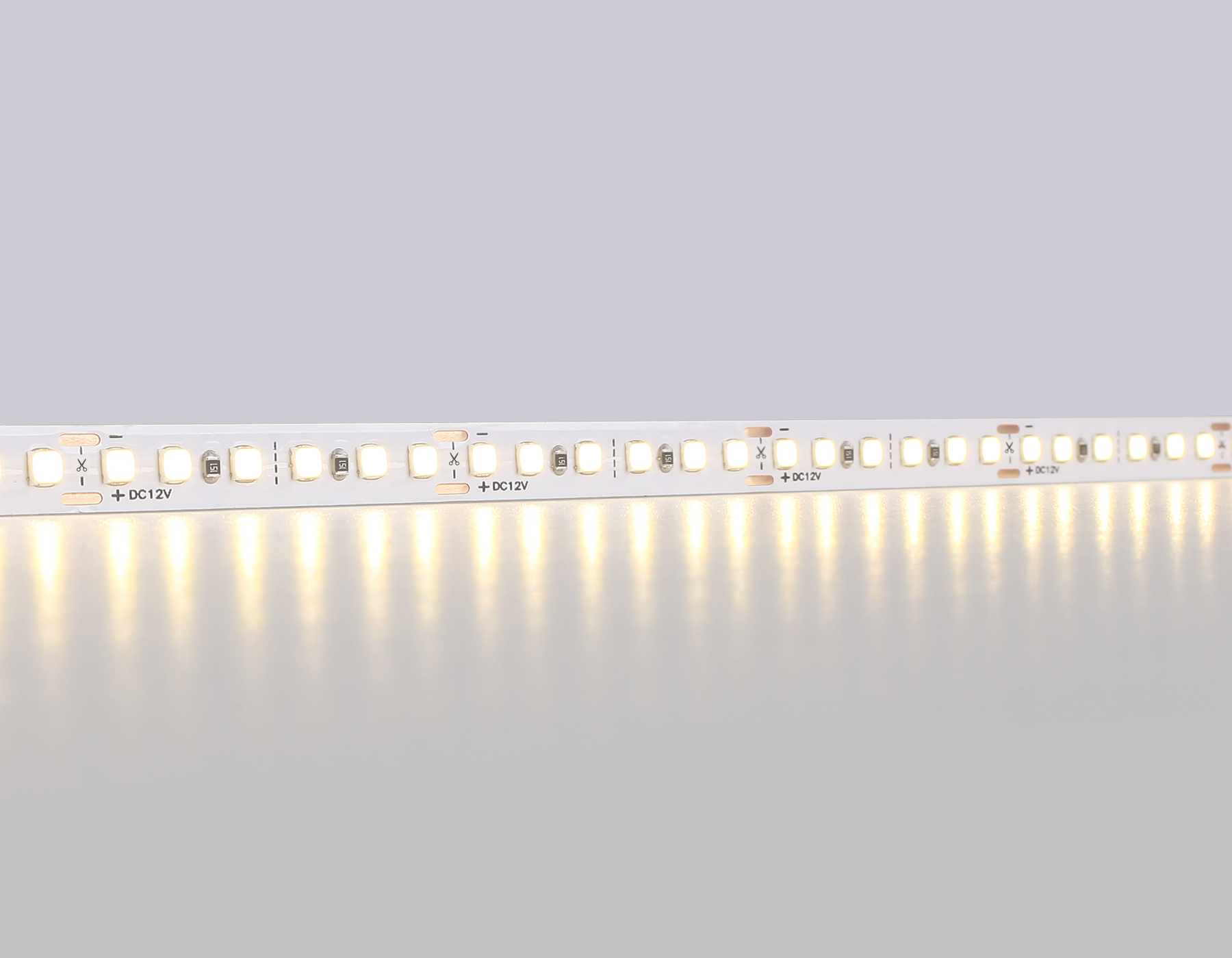 GS1301 2835 180Led/ 14.4W m/ 12V IP20 3000K/ 5000*8*1.2mm (2 конт.)
