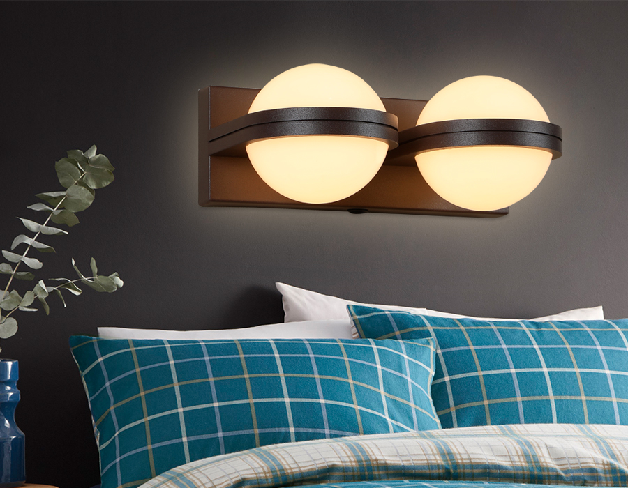 Настенный светодиодный светильник с выключателем Ambrella FW559/2 SCF кофе песок LED 3000K 10W 240*80*138