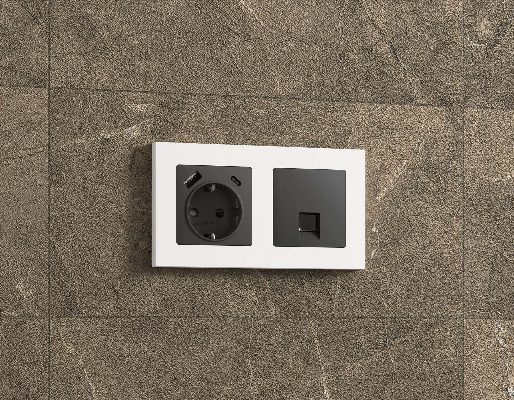 AF220125 Рамка ALFA Techno (Белый матовый) 5-ая