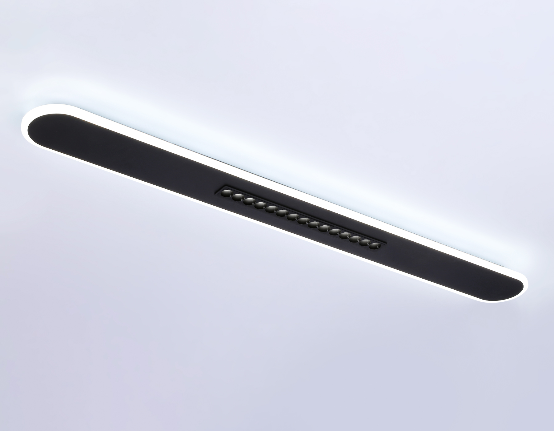 Потолочный светильник Ambrella FL51448 BK черный 70W 3000K-6400K+4200K 1200*125*40 (Без ПДУ)