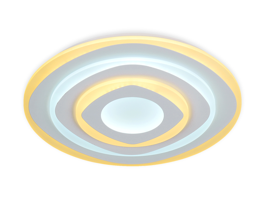 Потолочный светодиодный светильник с пультом Ambrella FA788 WH белый 92W D500*60 (ПДУ РАДИО 2.4)